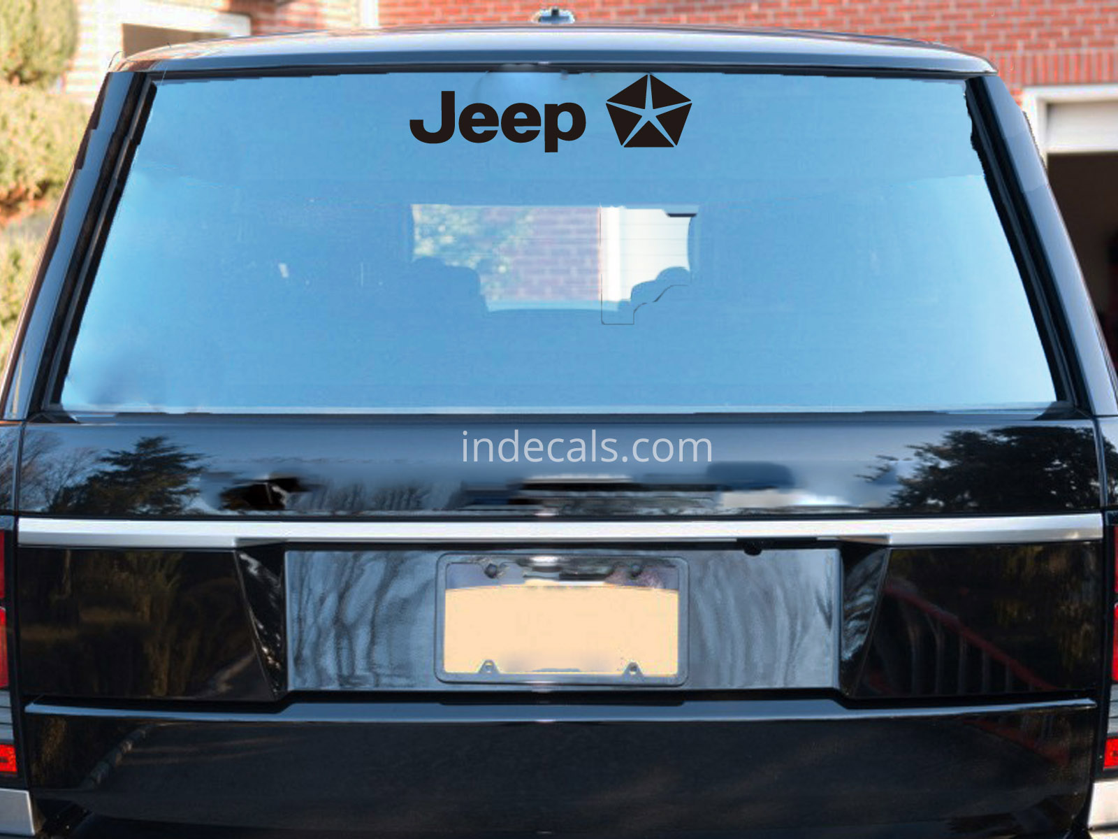 1 x Jeep Sticker for Windshield or Back Window - Black