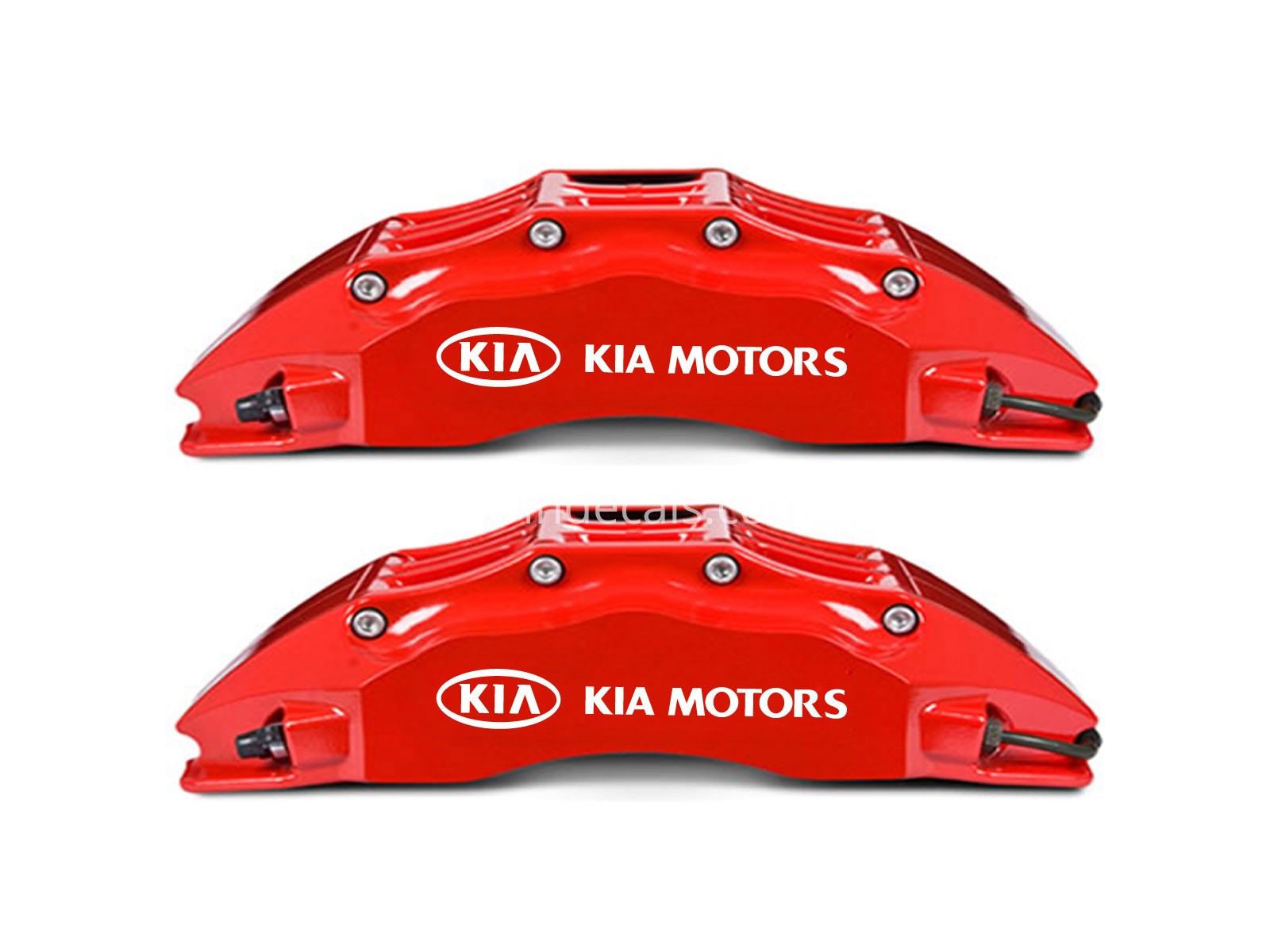 6 x Kia Stickers for Brakes - White