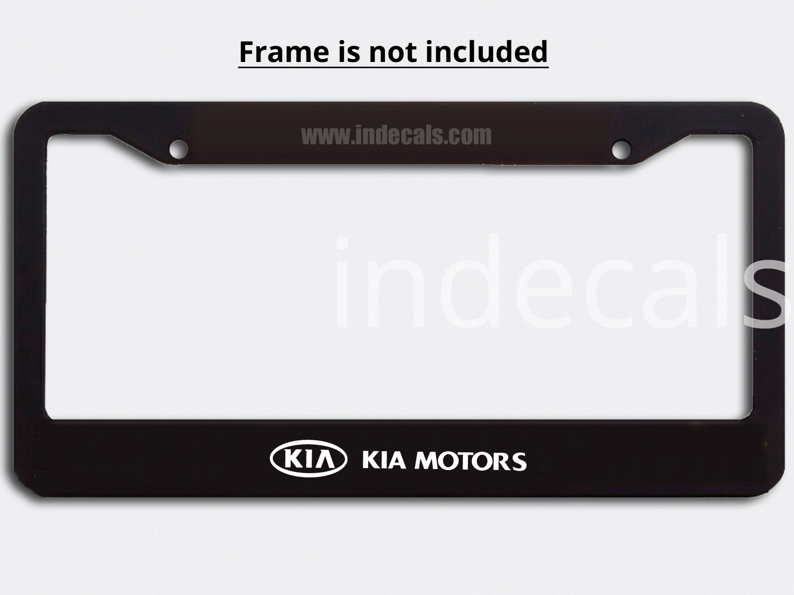 3 x Kia Stickers for Plate Frame - White