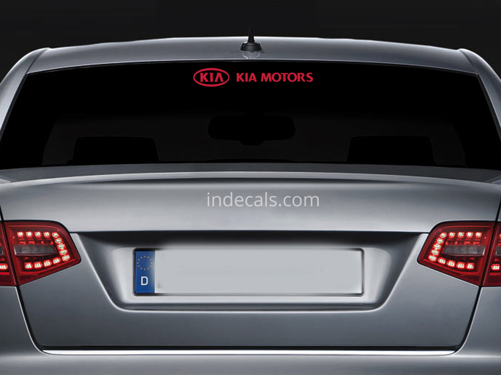 1 x Kia Sticker for Windshield or Back Window - Red