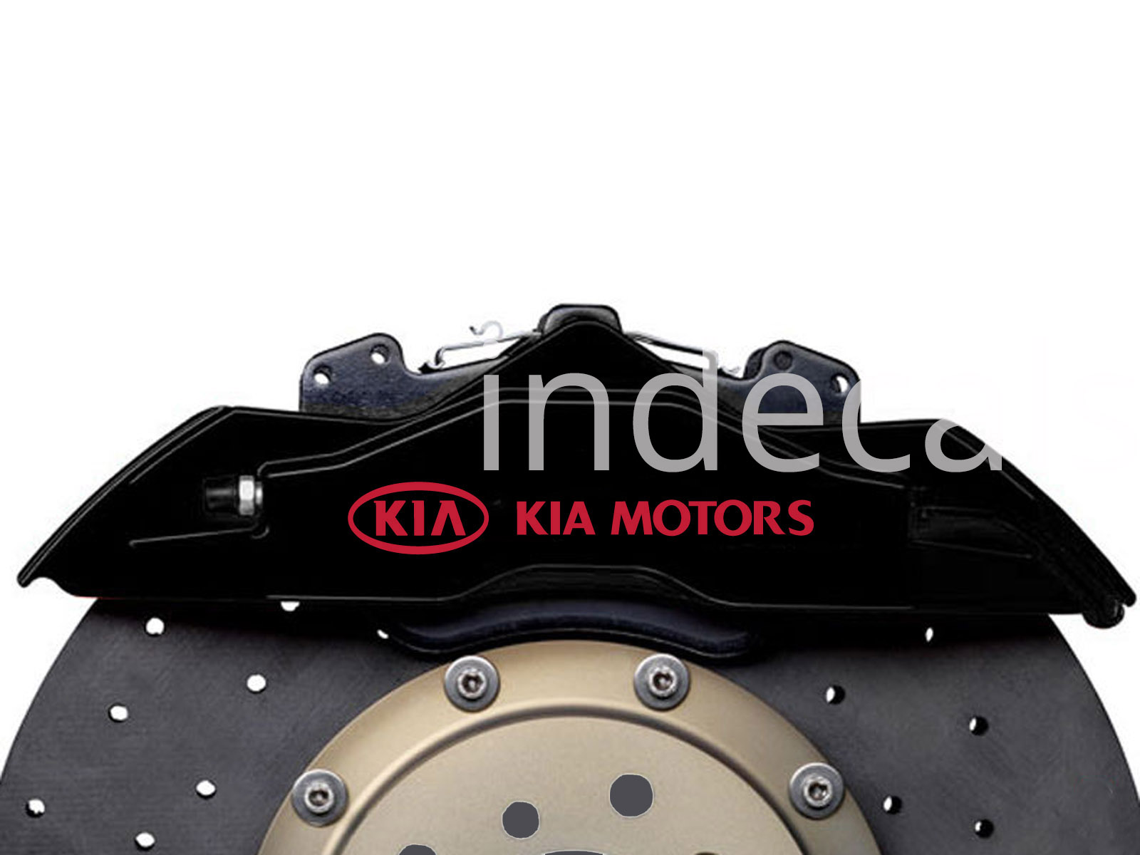 6 x Kia Stickers for Brakes - Red