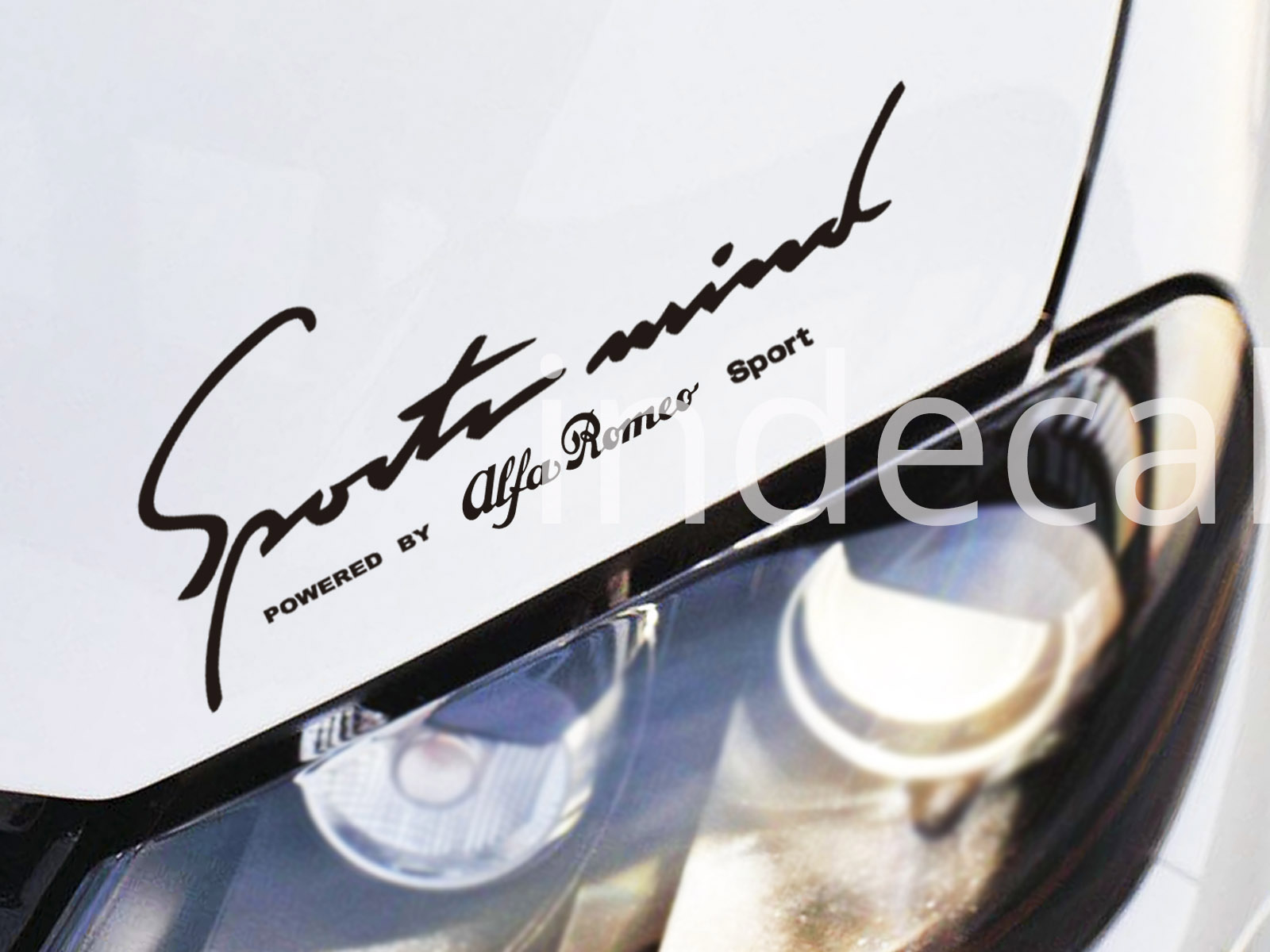 1 x Alfa Romeo Sports Mind Sticker - Black