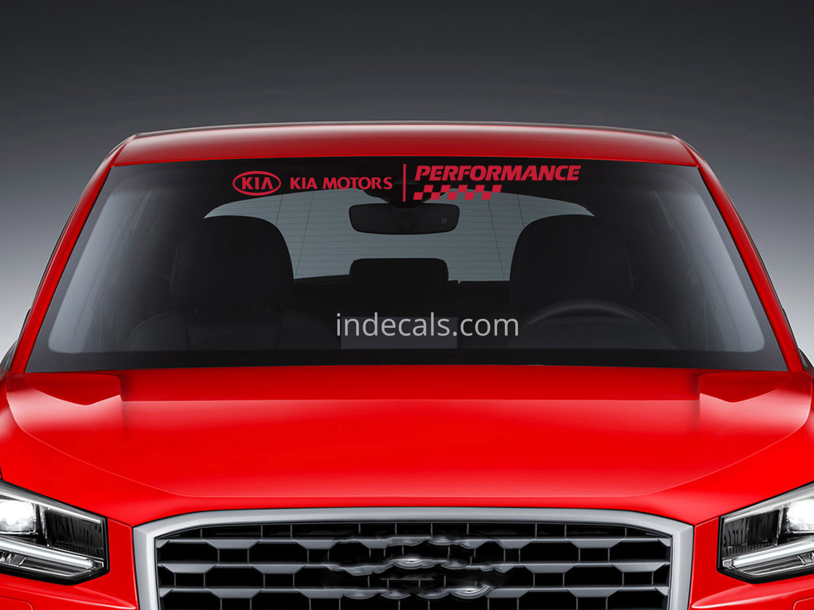 1 x Kia Performance Sticker for Windshield or Back Window - Red