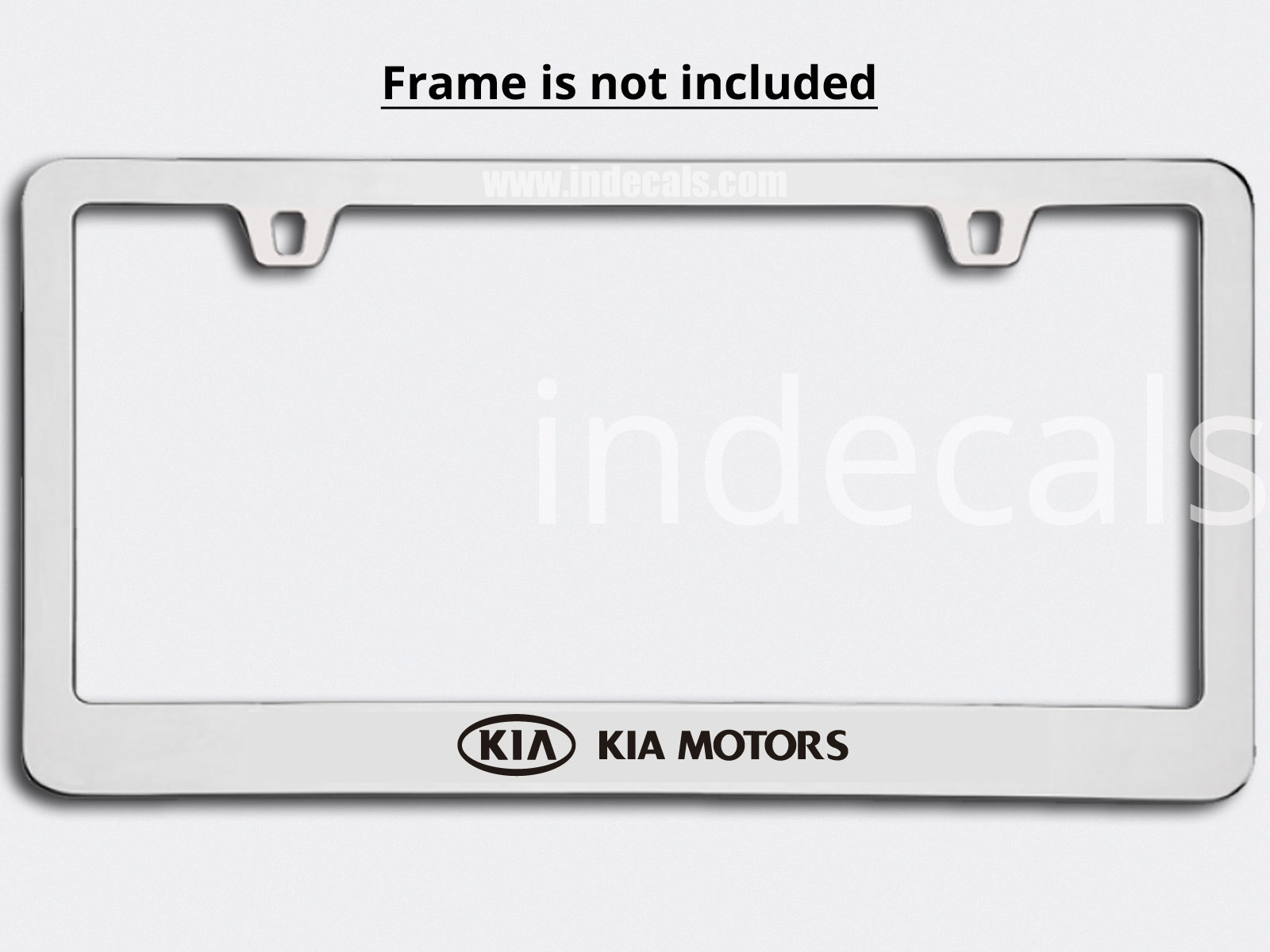 3 x Kia Stickers for Plate Frame - Black