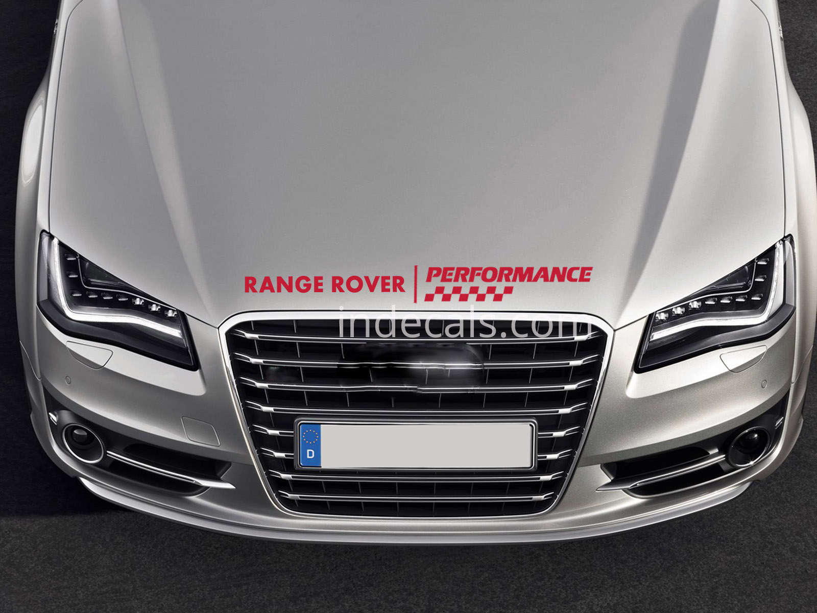 1 x Range Rover Performance Sticker for Bonnet - Red