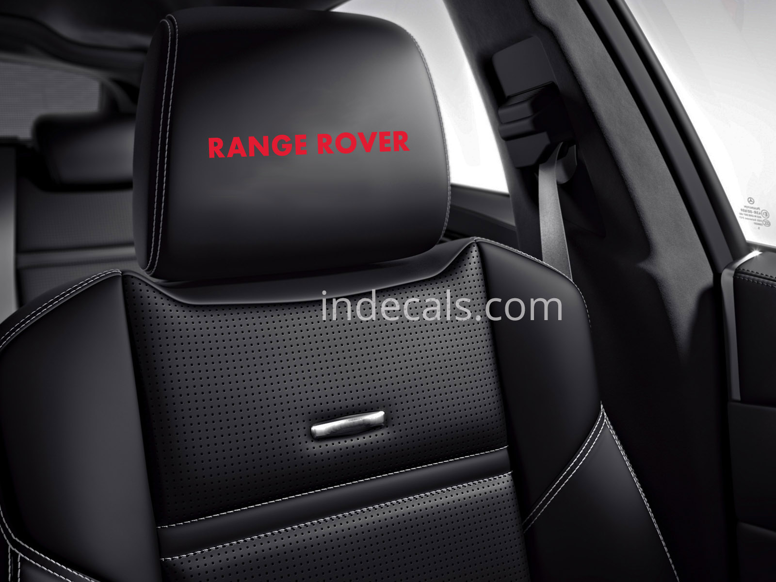6 x Range Rover Stickers for Headrests - Red