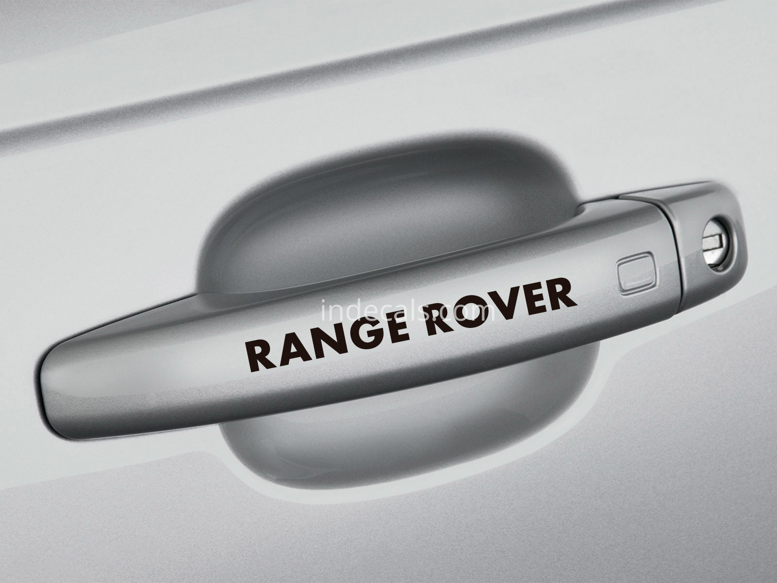 6 x Range Rover Stickers for Door Handles - Black