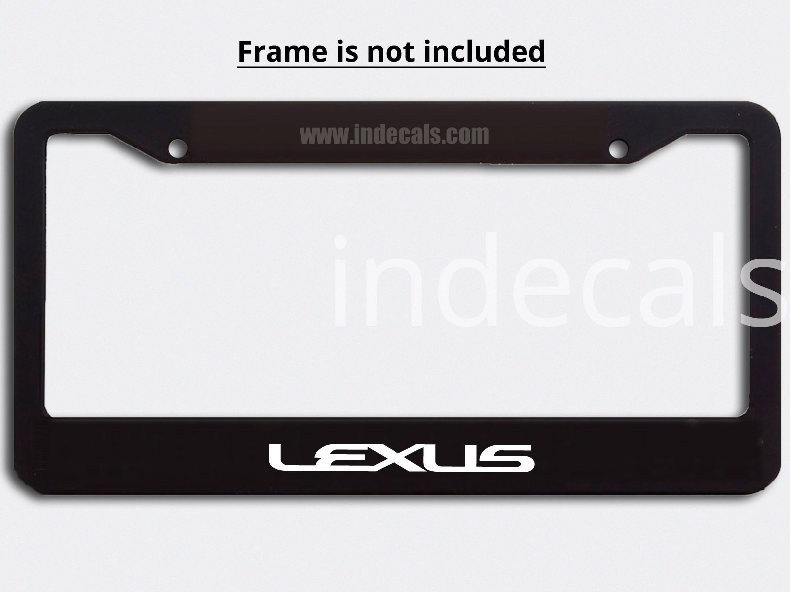 3 x Lexus Stickers for Plate Frame - White