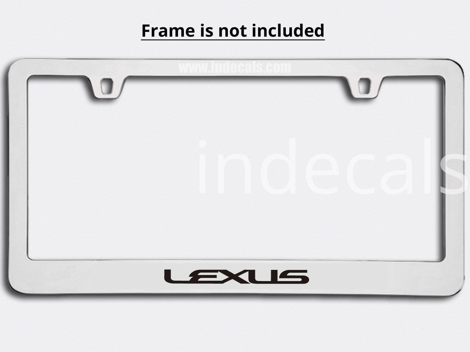 3 x Lexus Stickers for Plate Frame - Black