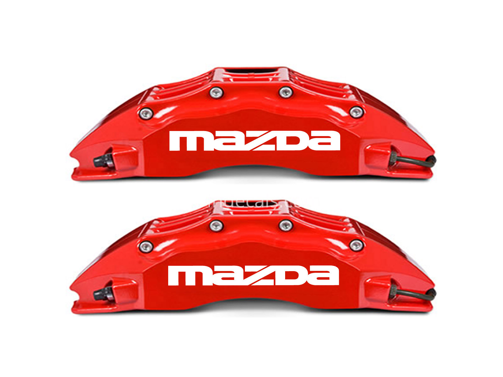 6 x Mazda Stickers for Brakes - White
