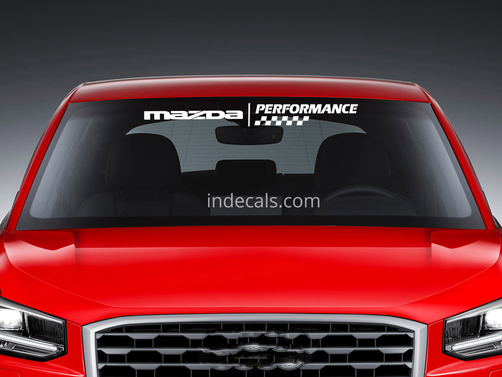 1 x Mazda Performance Sticker for Windshield or Back Window - White