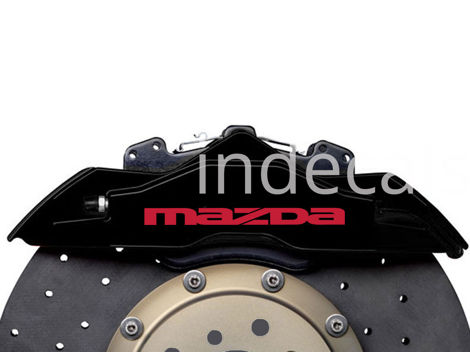 6 x Mazda Stickers for Brakes - Red