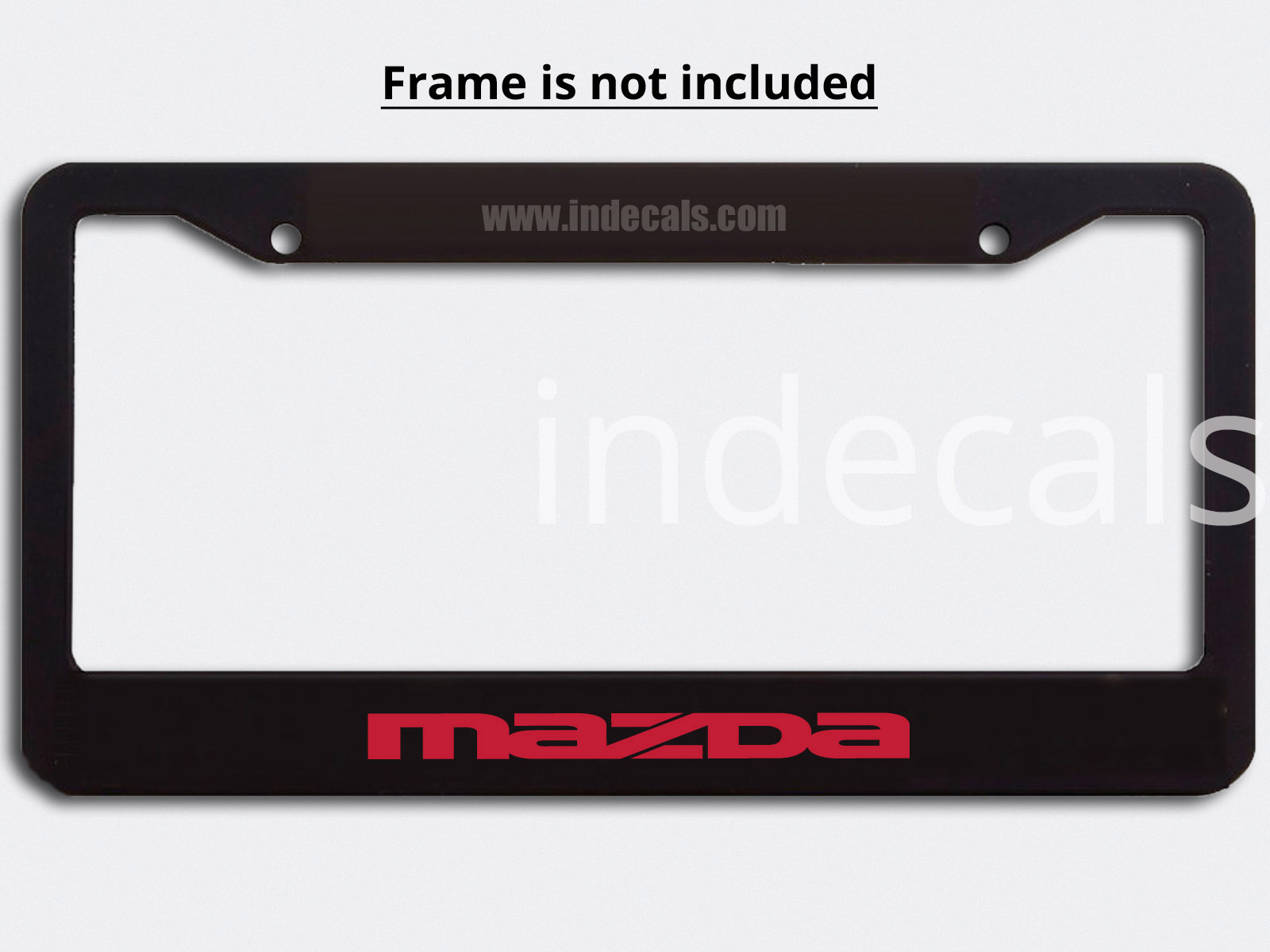 3 x Mazda Stickers for Plate Frame - Red