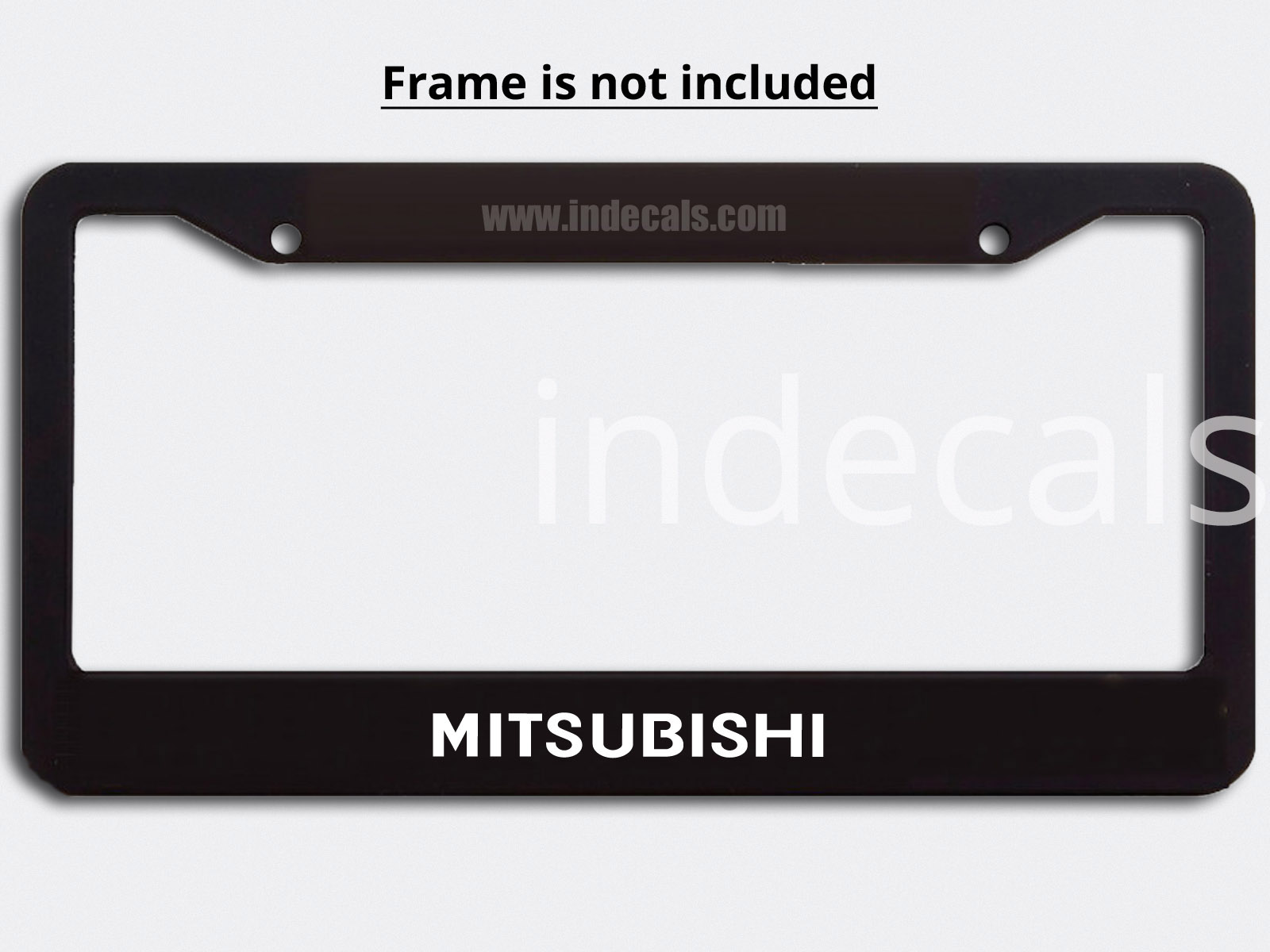 3 x Mitsubishi Stickers for Plate Frame - White