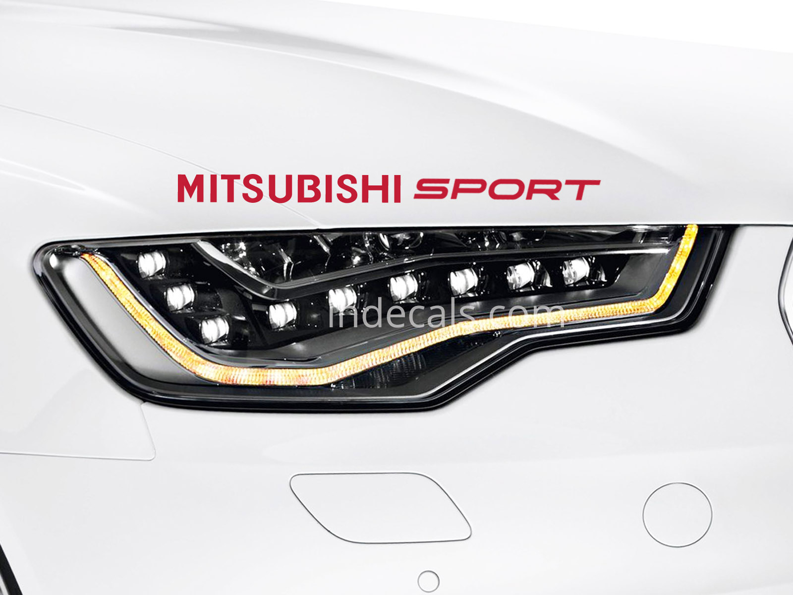 1 x Mitsubishi Sport Sticker - Red