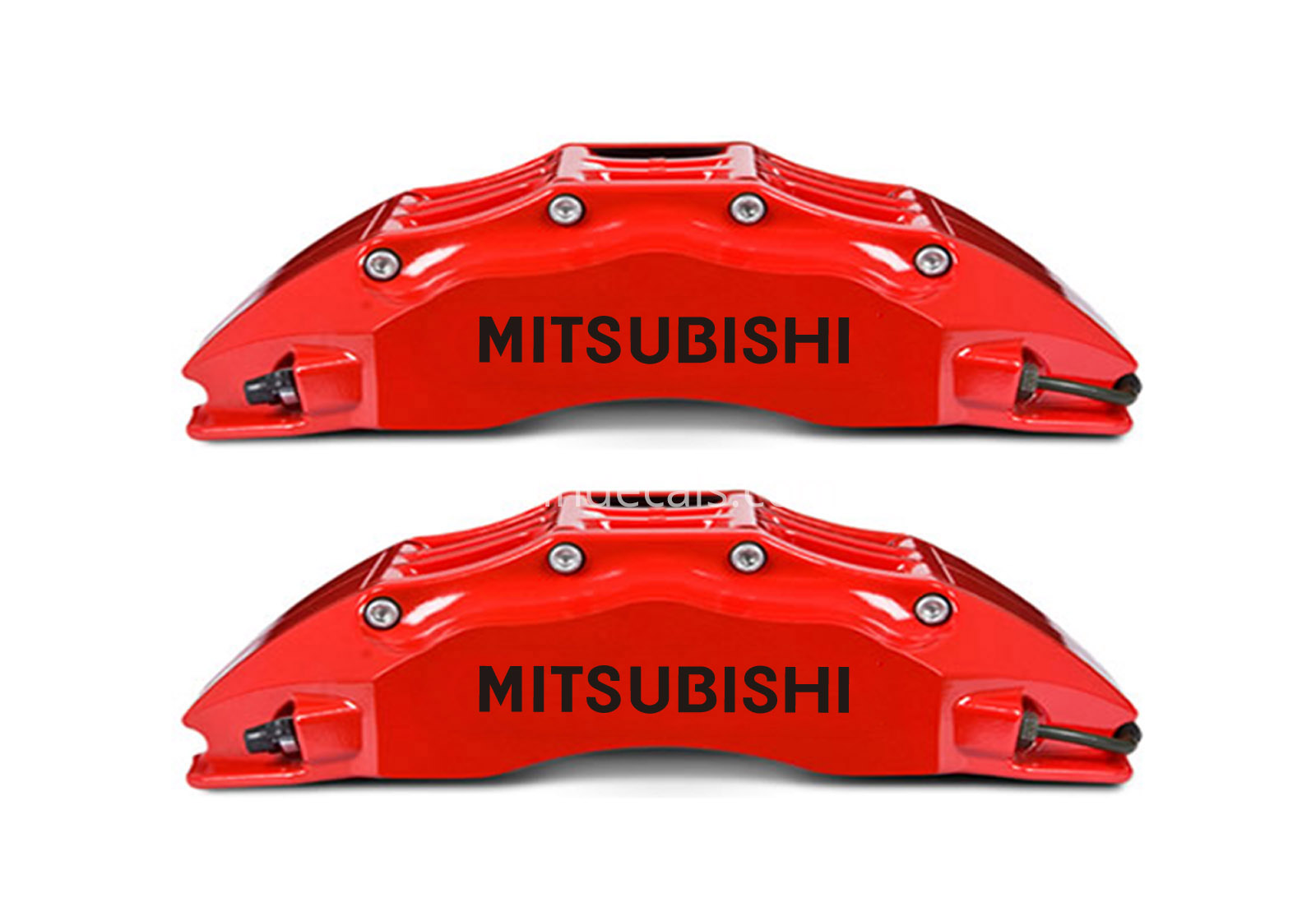 6 x Mitsubishi Stickers for Brakes - Black