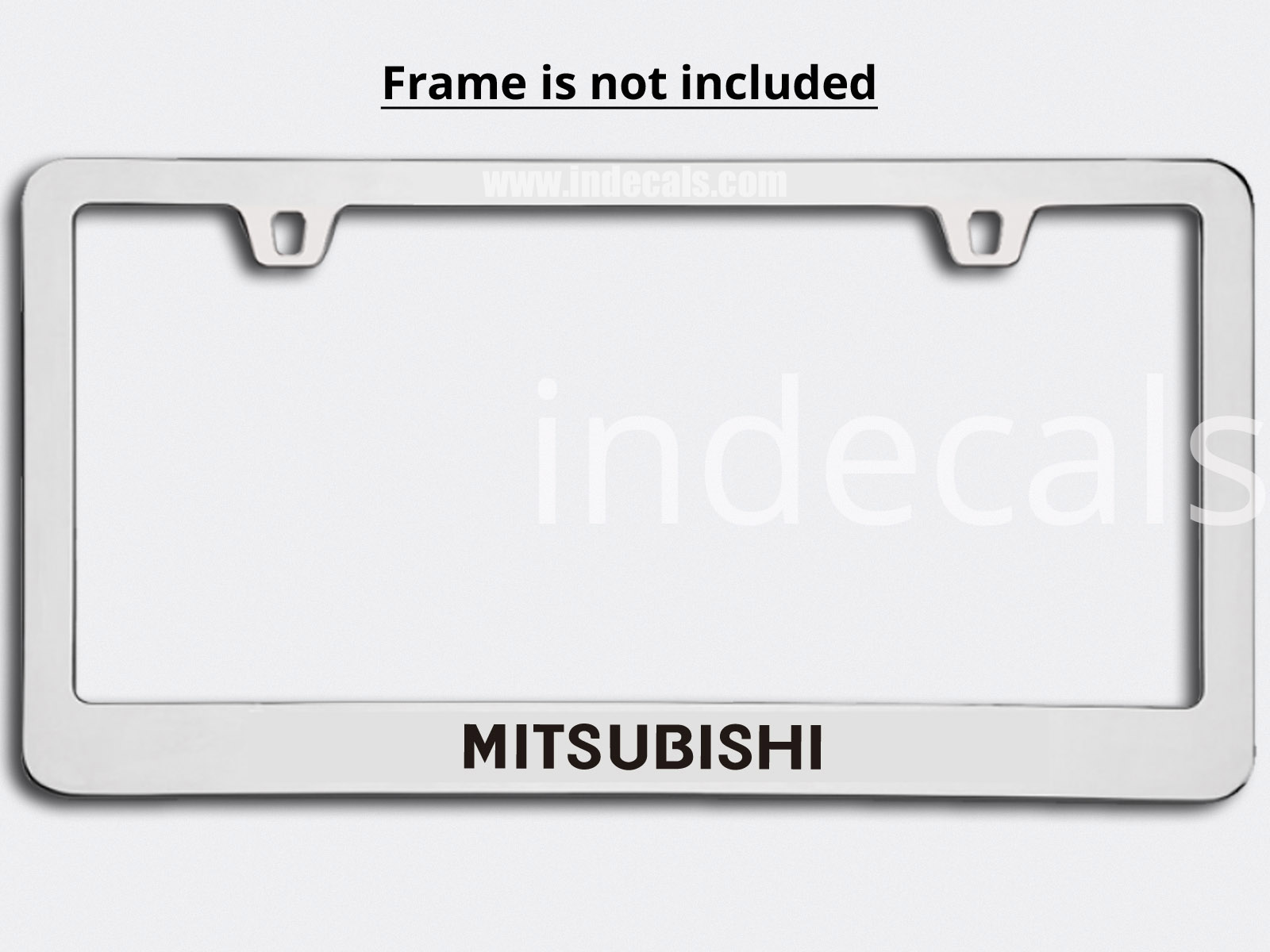 3 x Mitsubishi Stickers for Plate Frame - Black