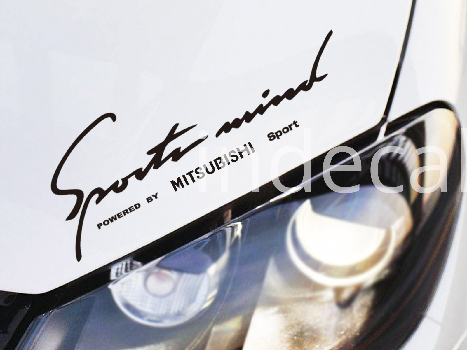 1 x Mitsubishi Sports Mind Sticker - Black