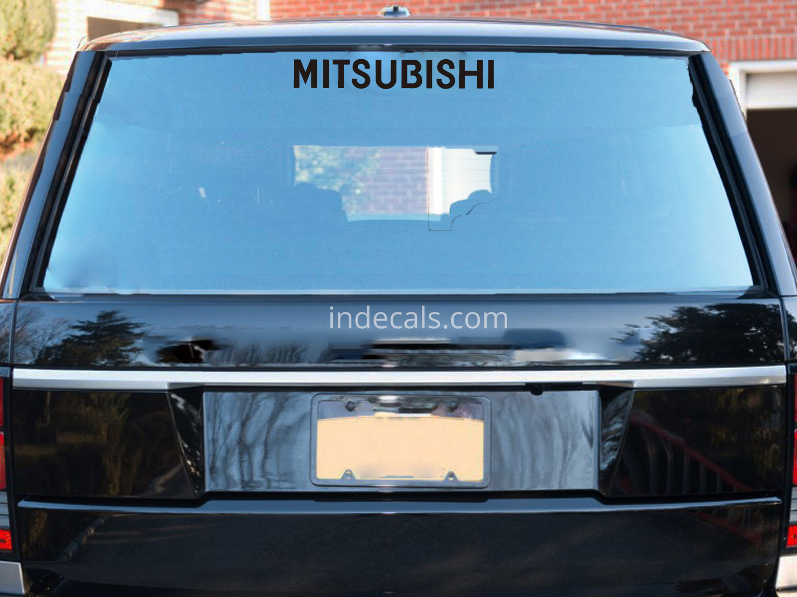 1 x Mitsubishi Sticker for Windshield or Back Window - Black