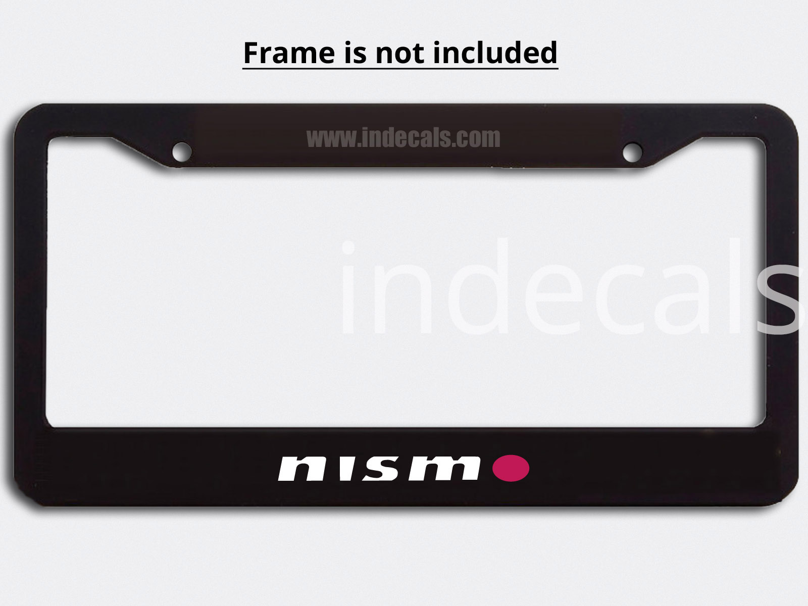 3 x Nismo Stickers for Plate Frame - White
