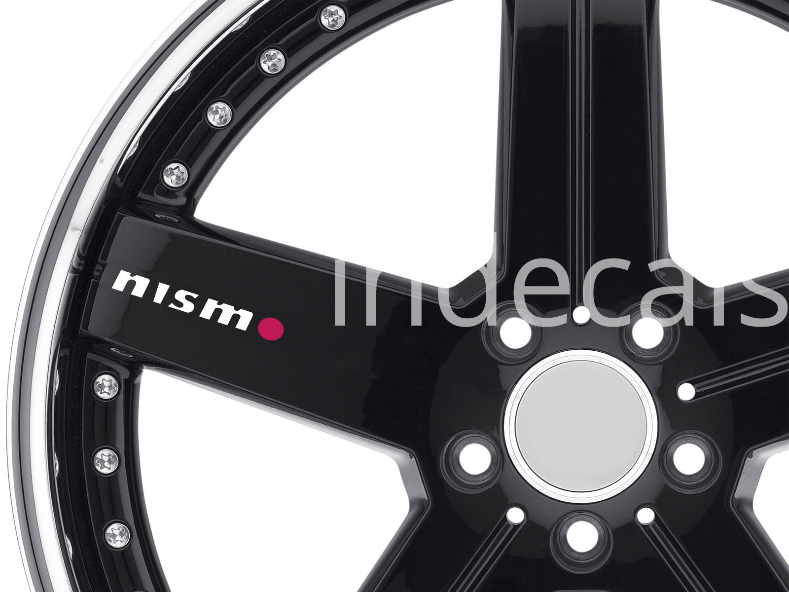 6 x Nismo Stickers for Wheels - White