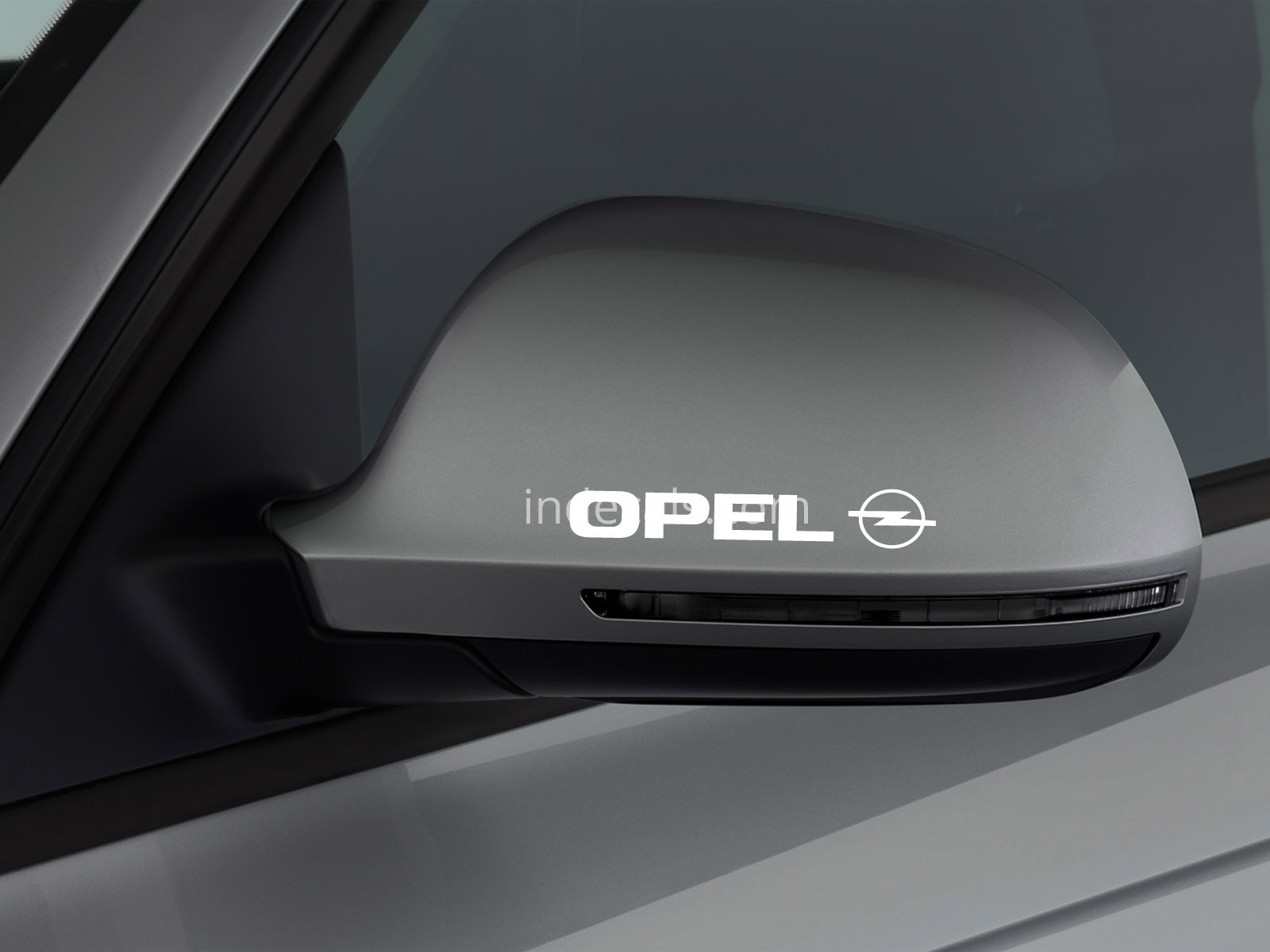 3 x Opel Stickers for Mirror - White