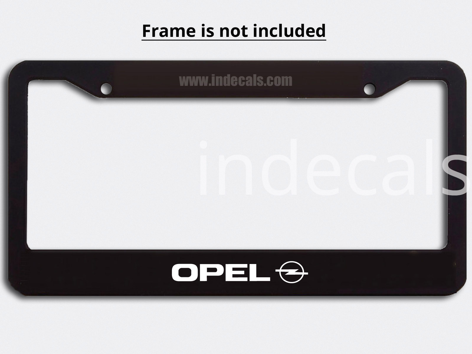 3 x Opel Stickers for Plate Frame - White