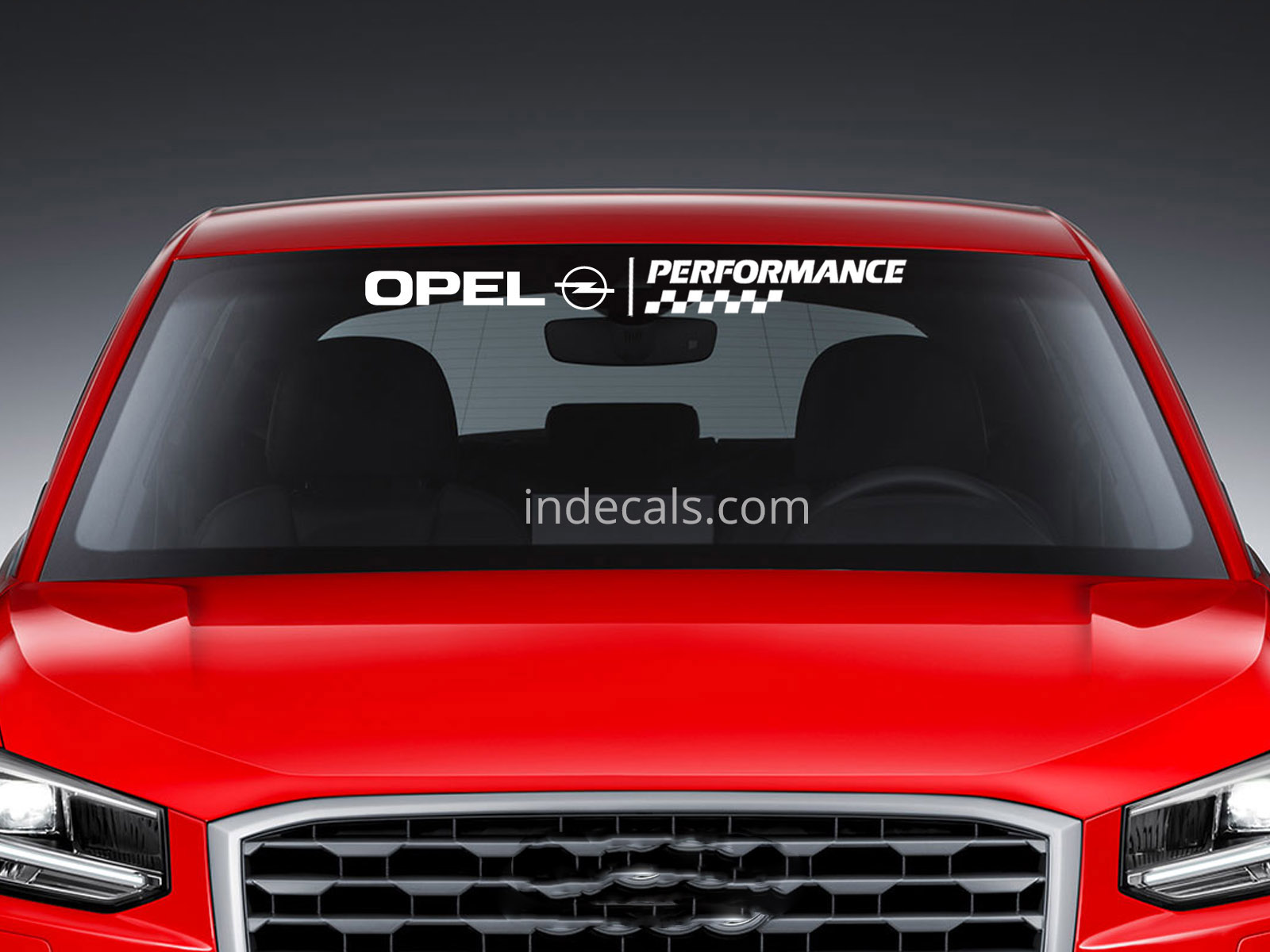 1 x Opel Performance Sticker for Windshield or Back Window - White