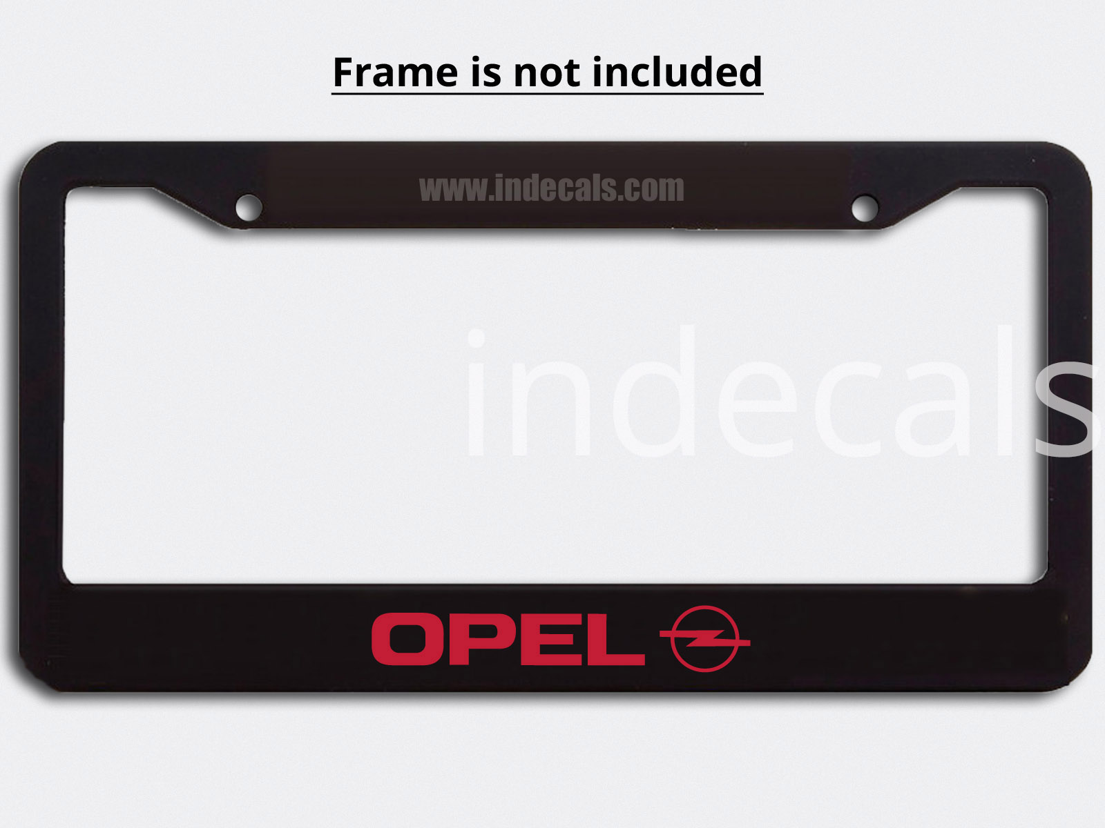 3 x Opel Stickers for Plate Frame - Red