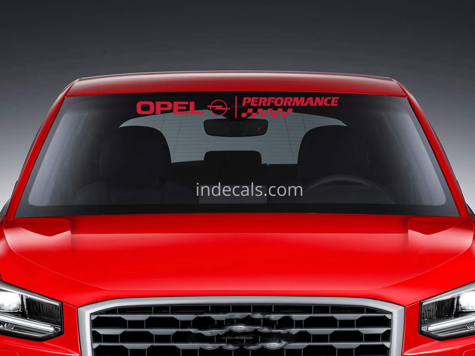 1 x Opel Performance Sticker for Windshield or Back Window - Red