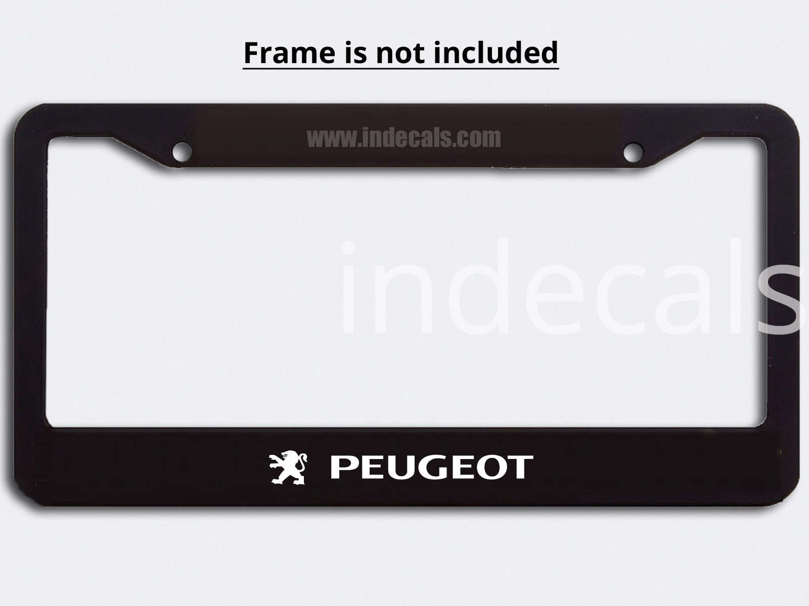 3 x Peugeot Stickers for Plate Frame - White