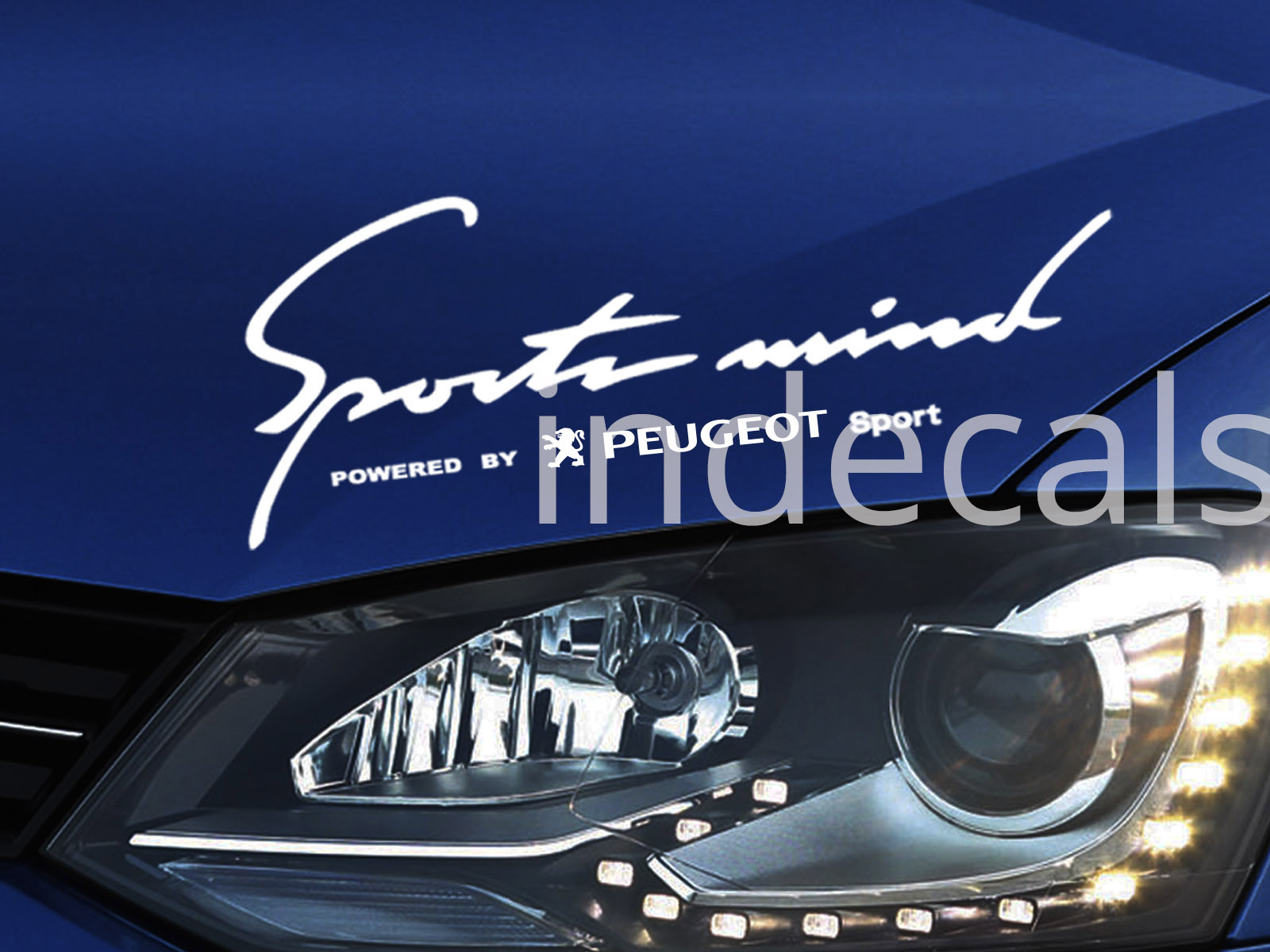 1 x Peugeot Sports Mind Sticker - White
