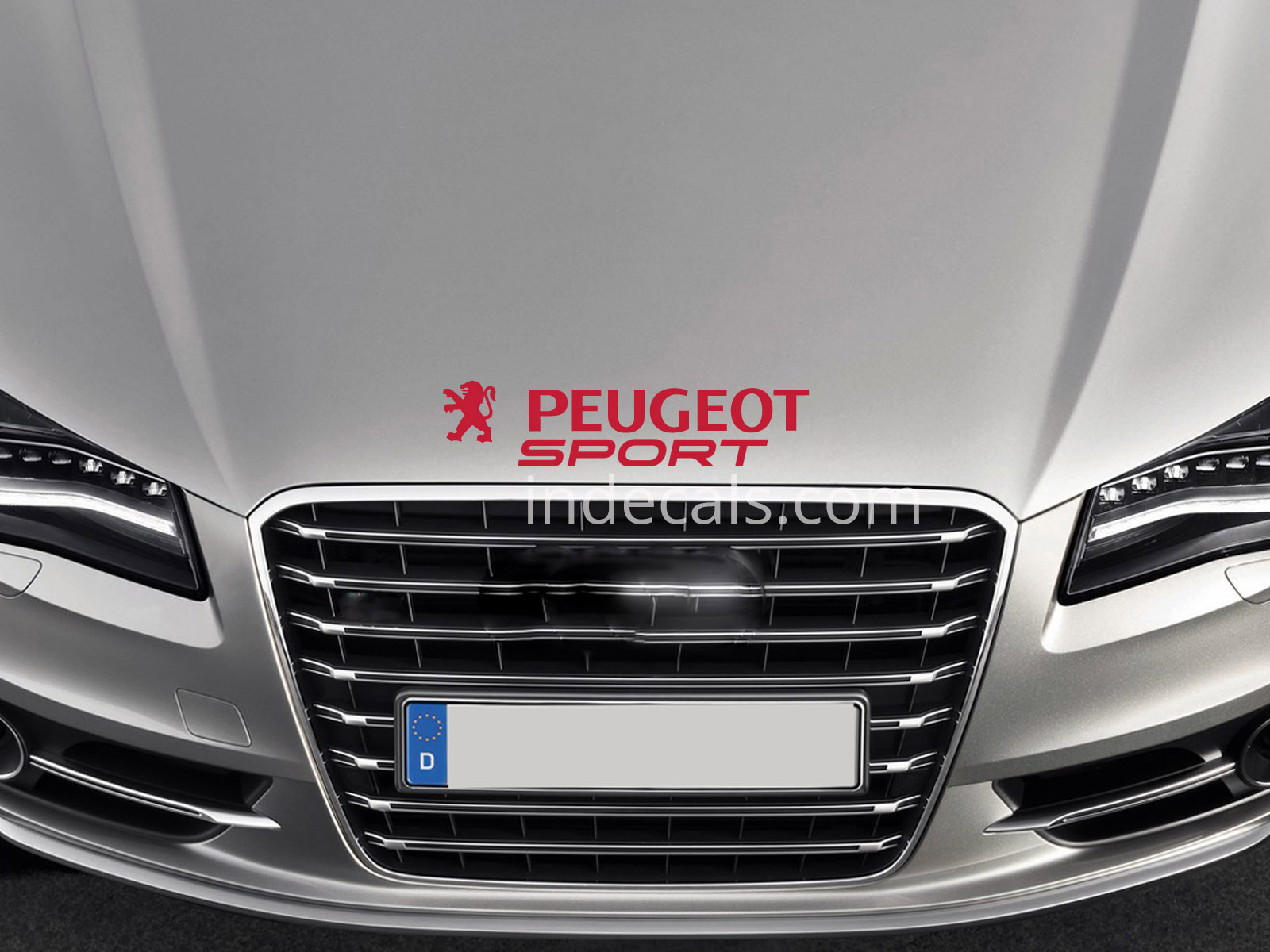 1 x Peugeot Sport Sticker for Bonnet - Red