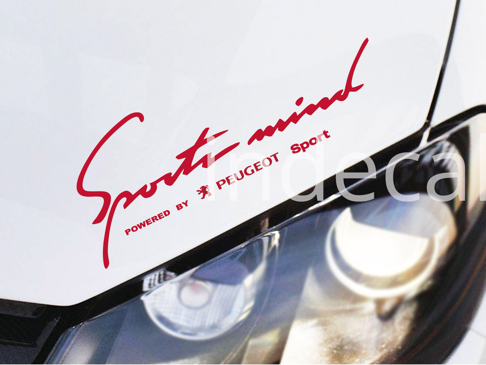 1 x Peugeot Sports Mind Sticker - Red