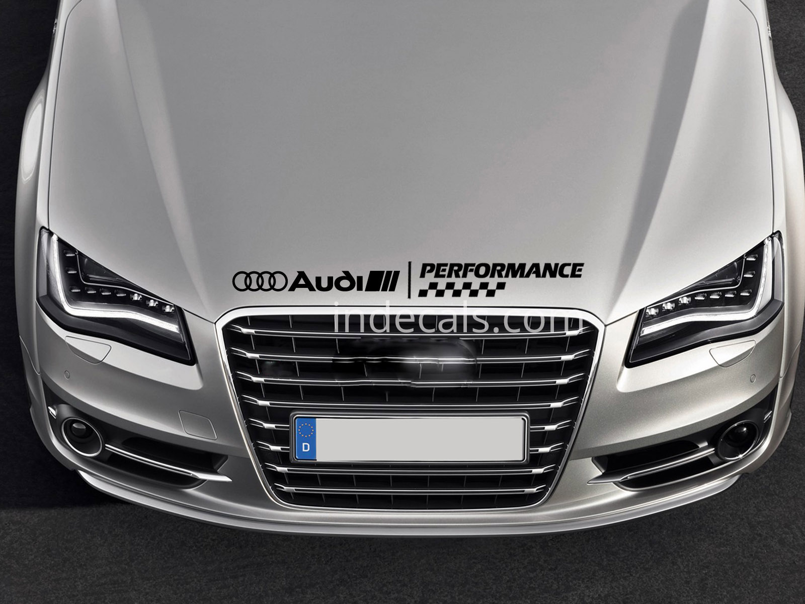 1 x Audi Performance Sticker for Bonnet - Black