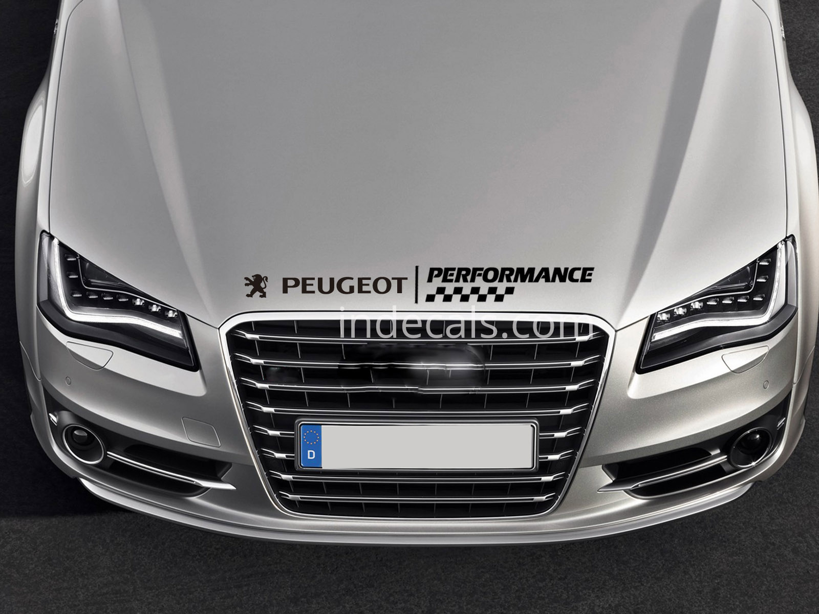 1 x Peugeot Performance Sticker for Bonnet - Black