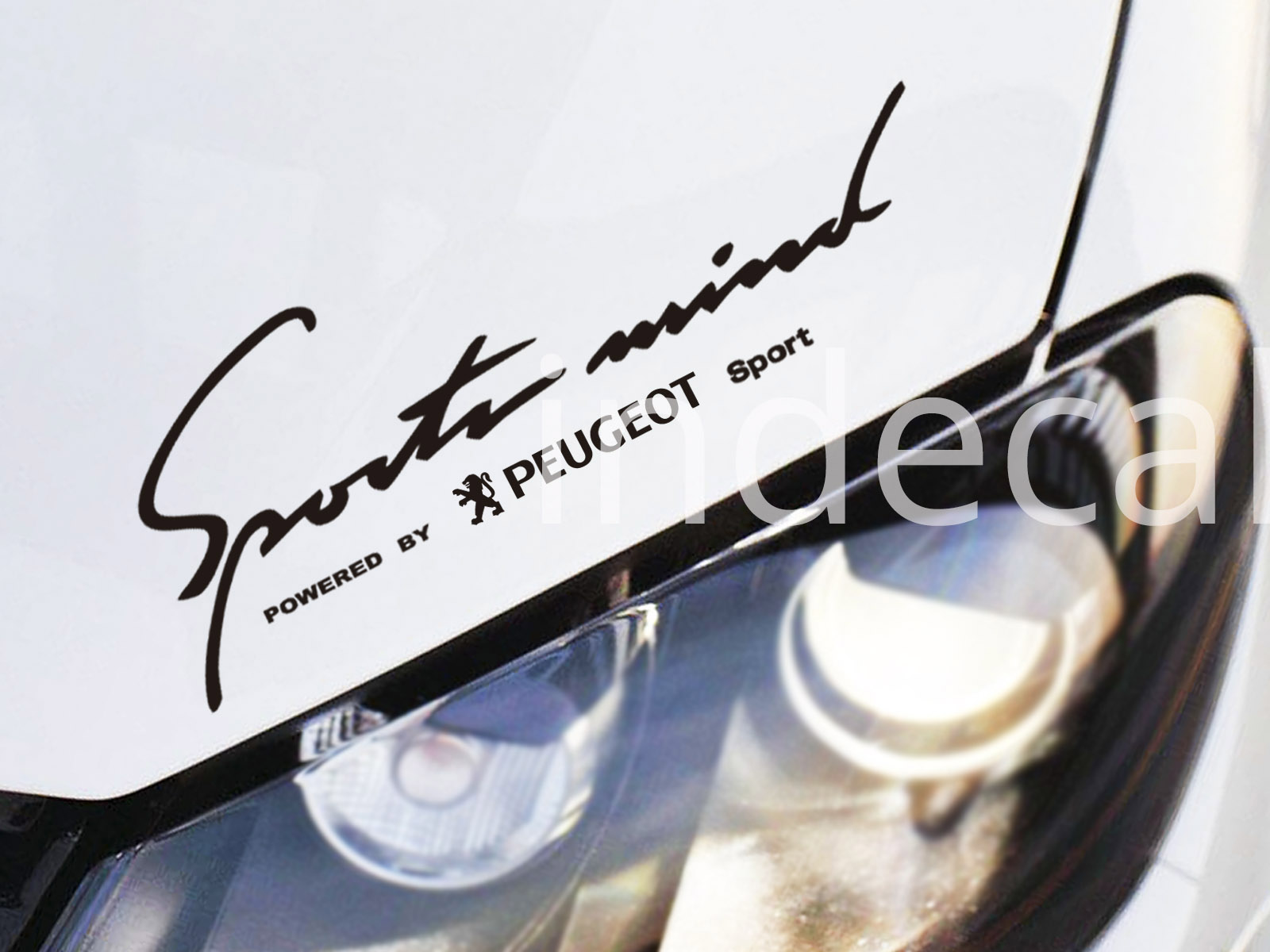 1 x Peugeot Sports Mind Sticker - Black