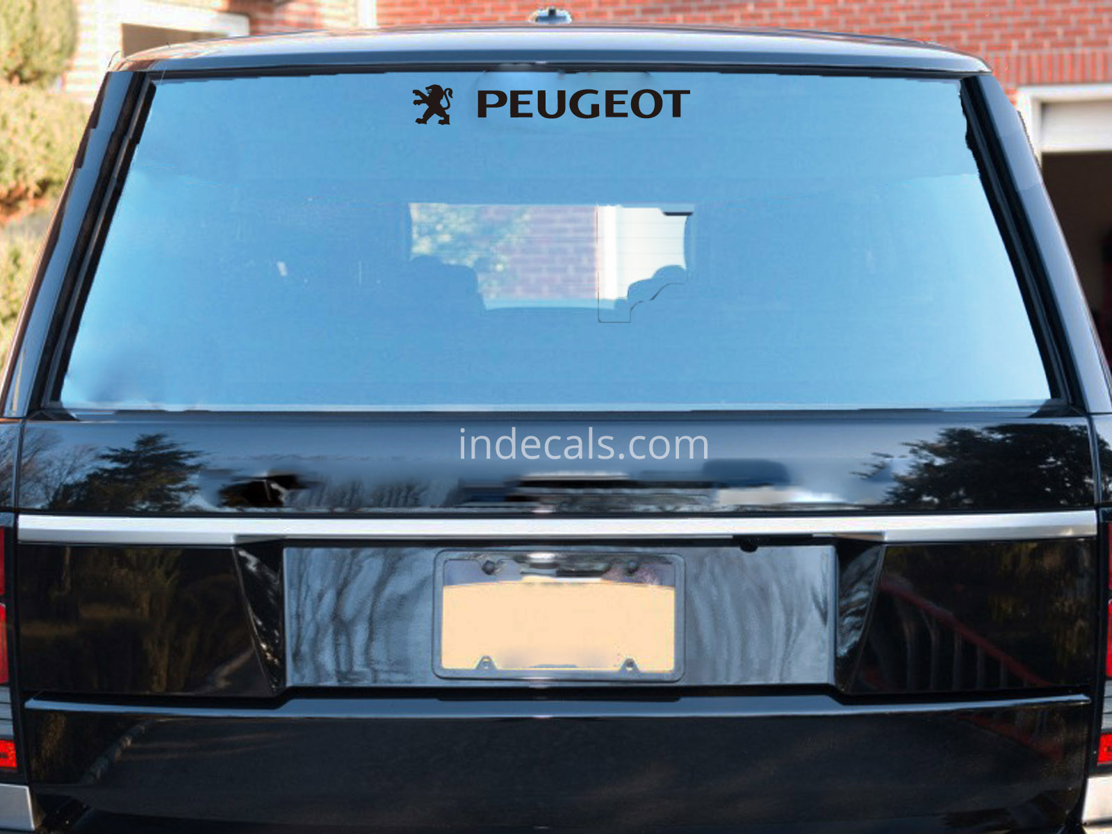 1 x Peugeot Sticker for Windshield or Back Window - Black