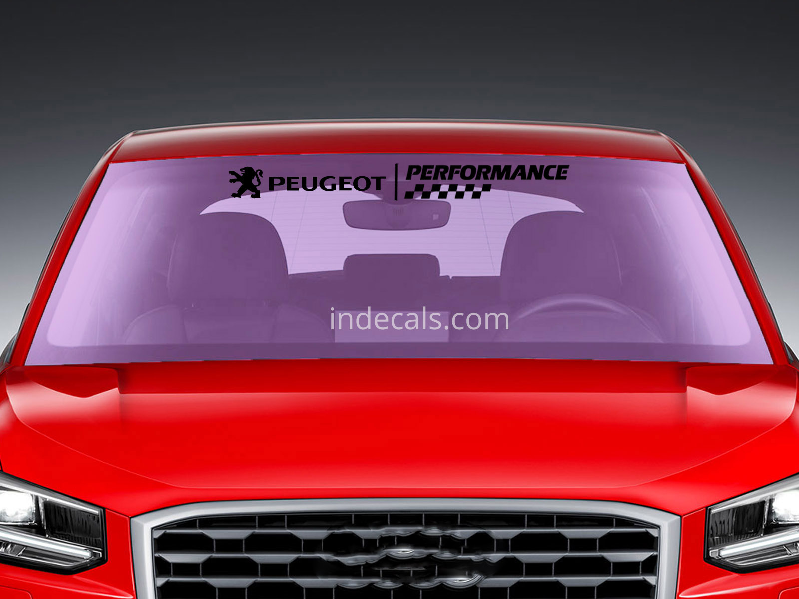 1 x Peugeot Performance Sticker for Windshield or Back Window - Black