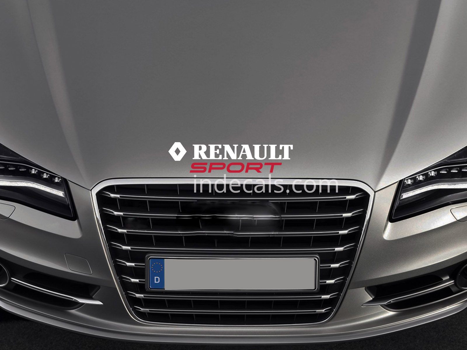 1 x Renault Sport Sticker for Bonnet - White & Red
