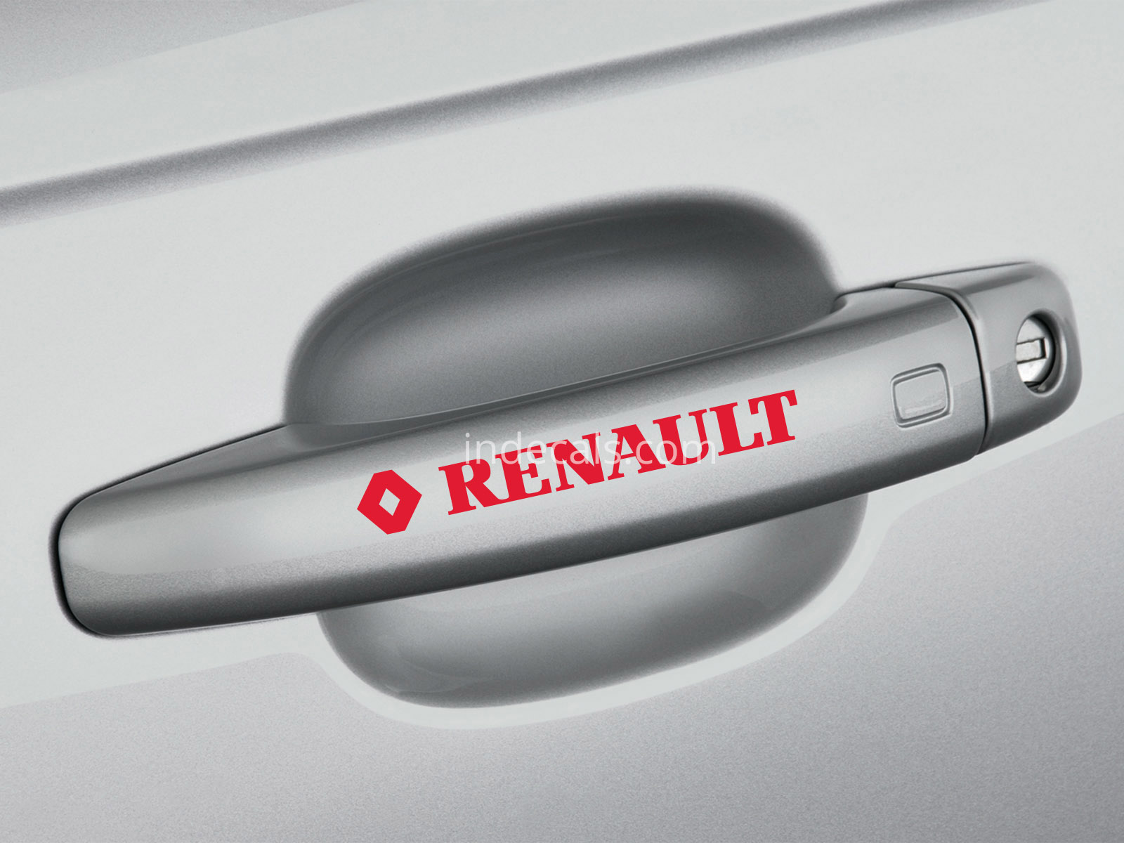 6 x Renault Stickers for Door Handles - Red