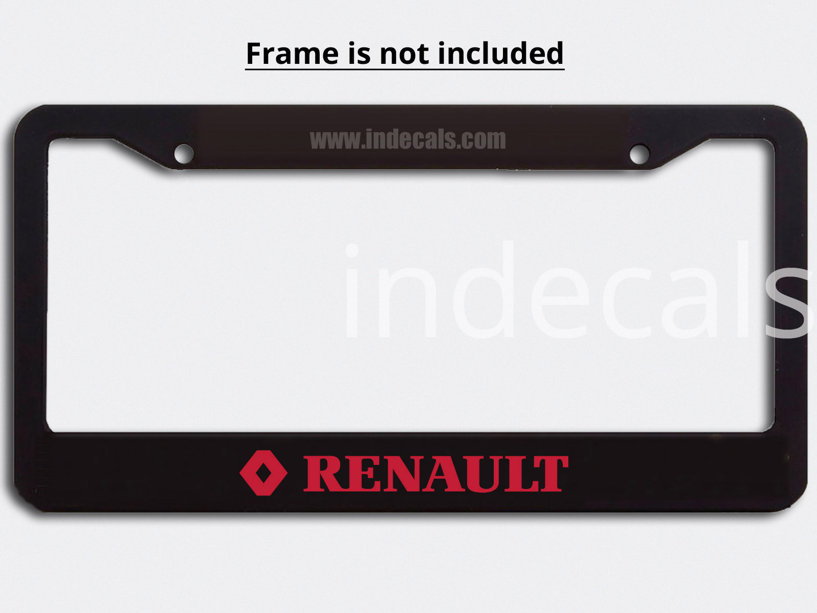 3 x Renault Stickers for Plate Frame - Red