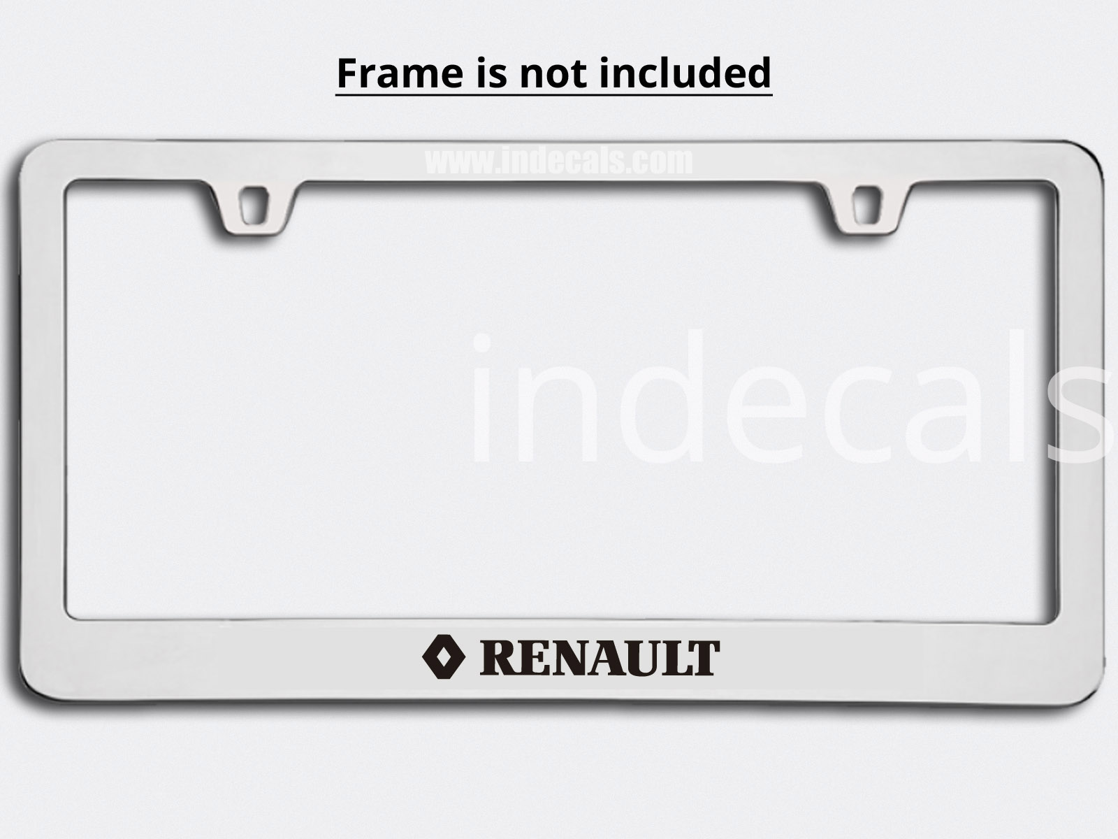 3 x Renault Stickers for Plate Frame - Black
