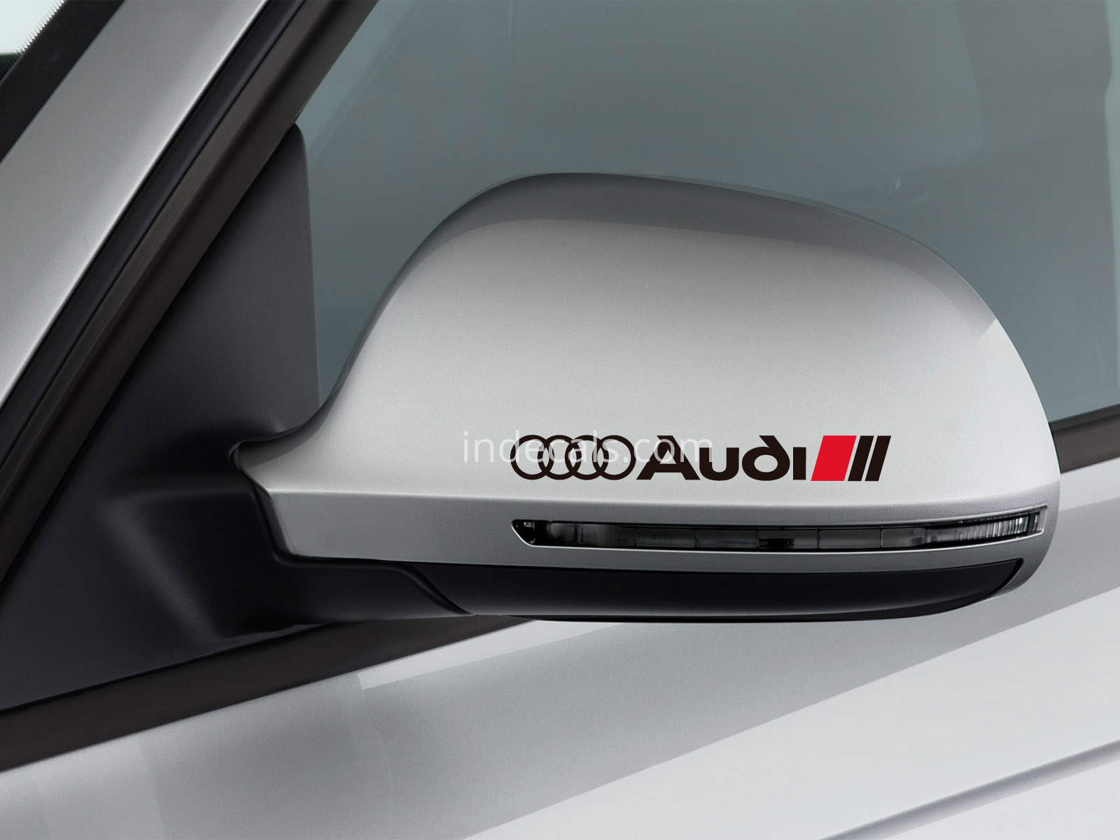 3 x Audi Stickers for Mirrors - Black