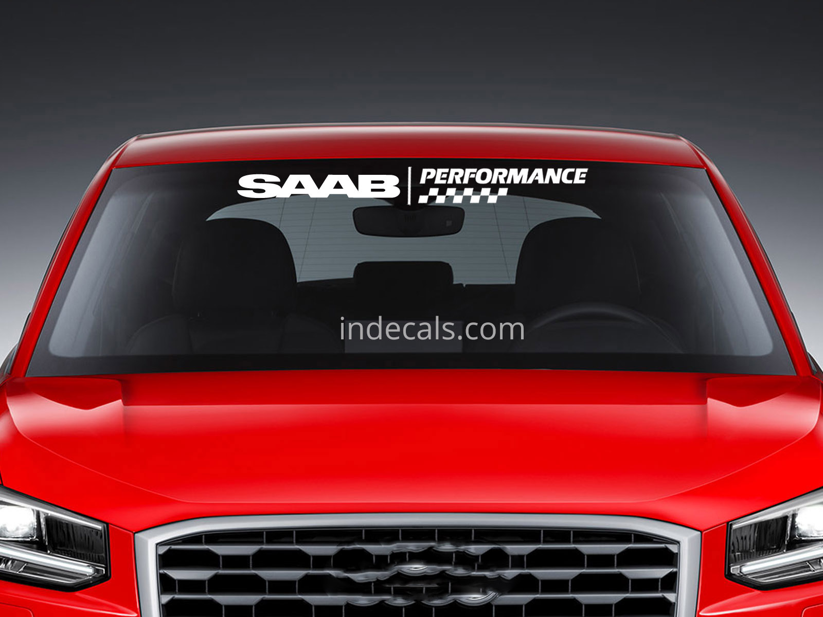 1 x Saab Performance Sticker for Windshield or Back Window - White