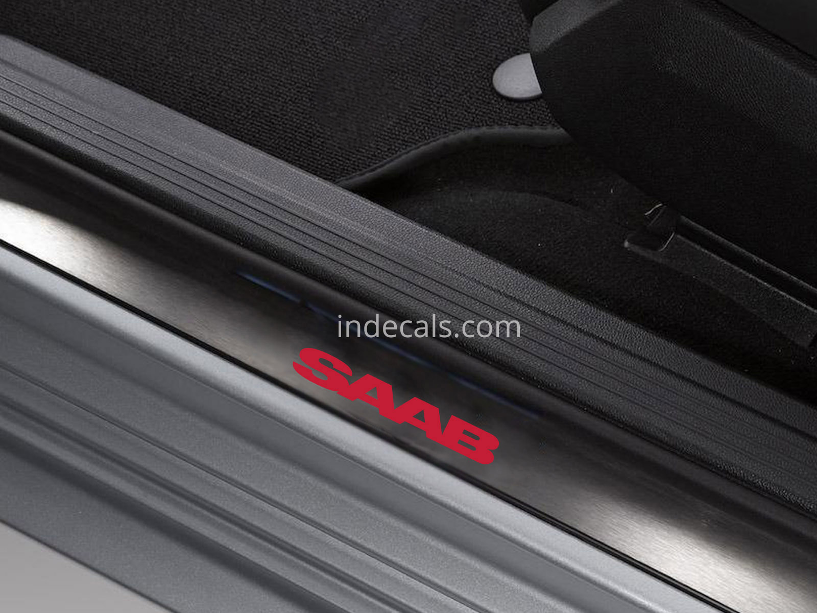 6 x Saab Stickers for Door Sills - Red