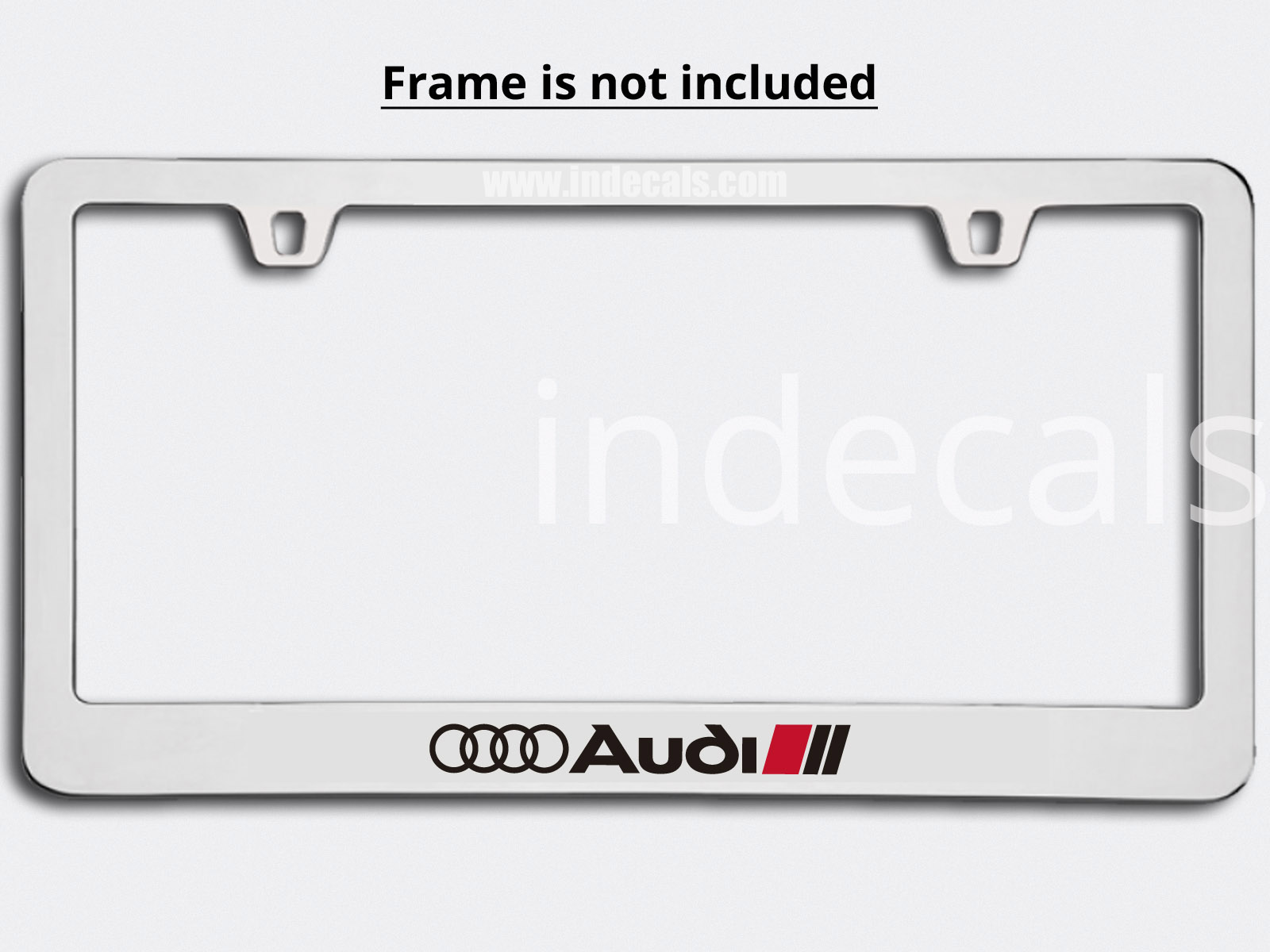3 x Audi Stickers for Plate Frame - Black