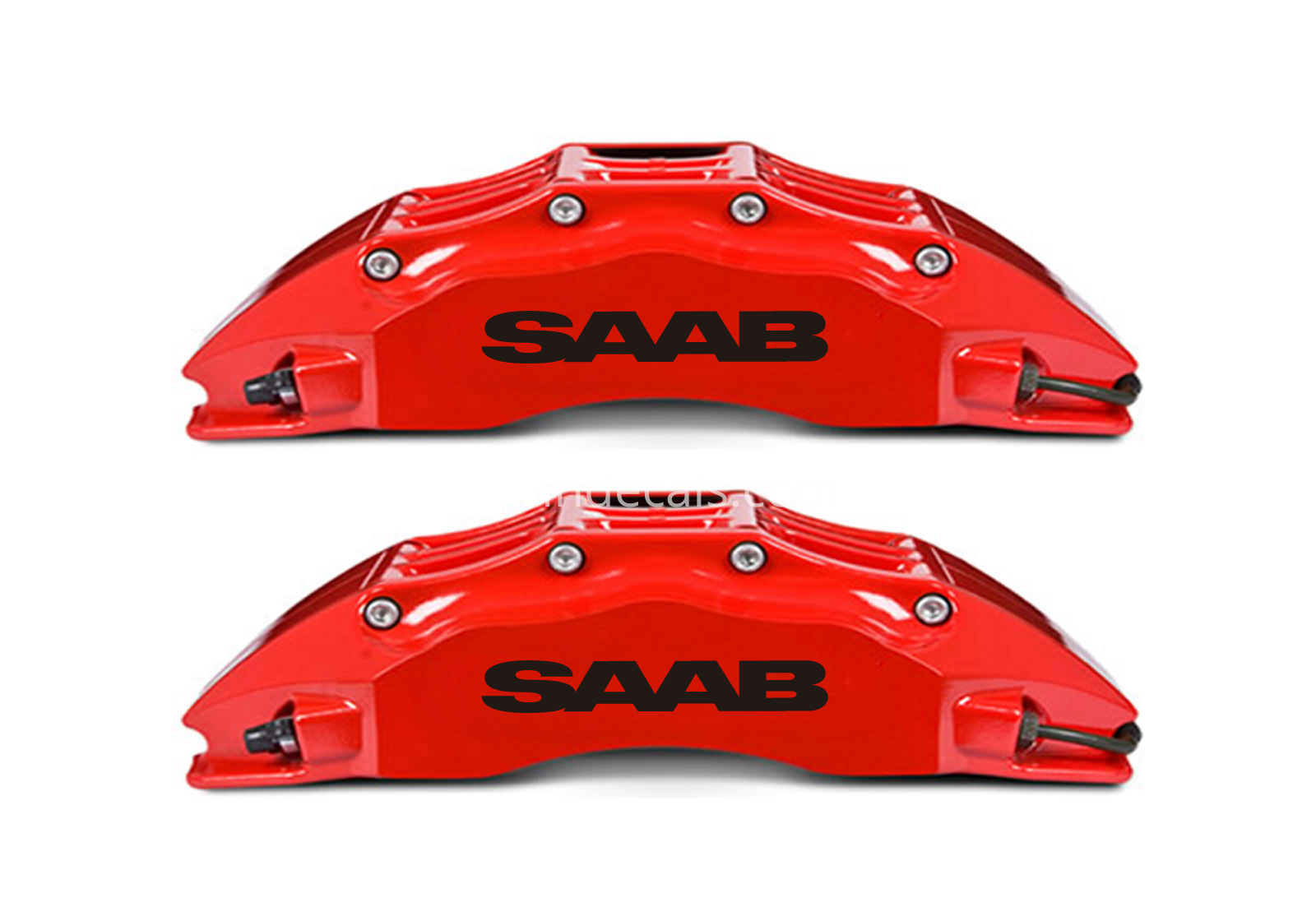 6 x Saab Stickers for Brakes - Black