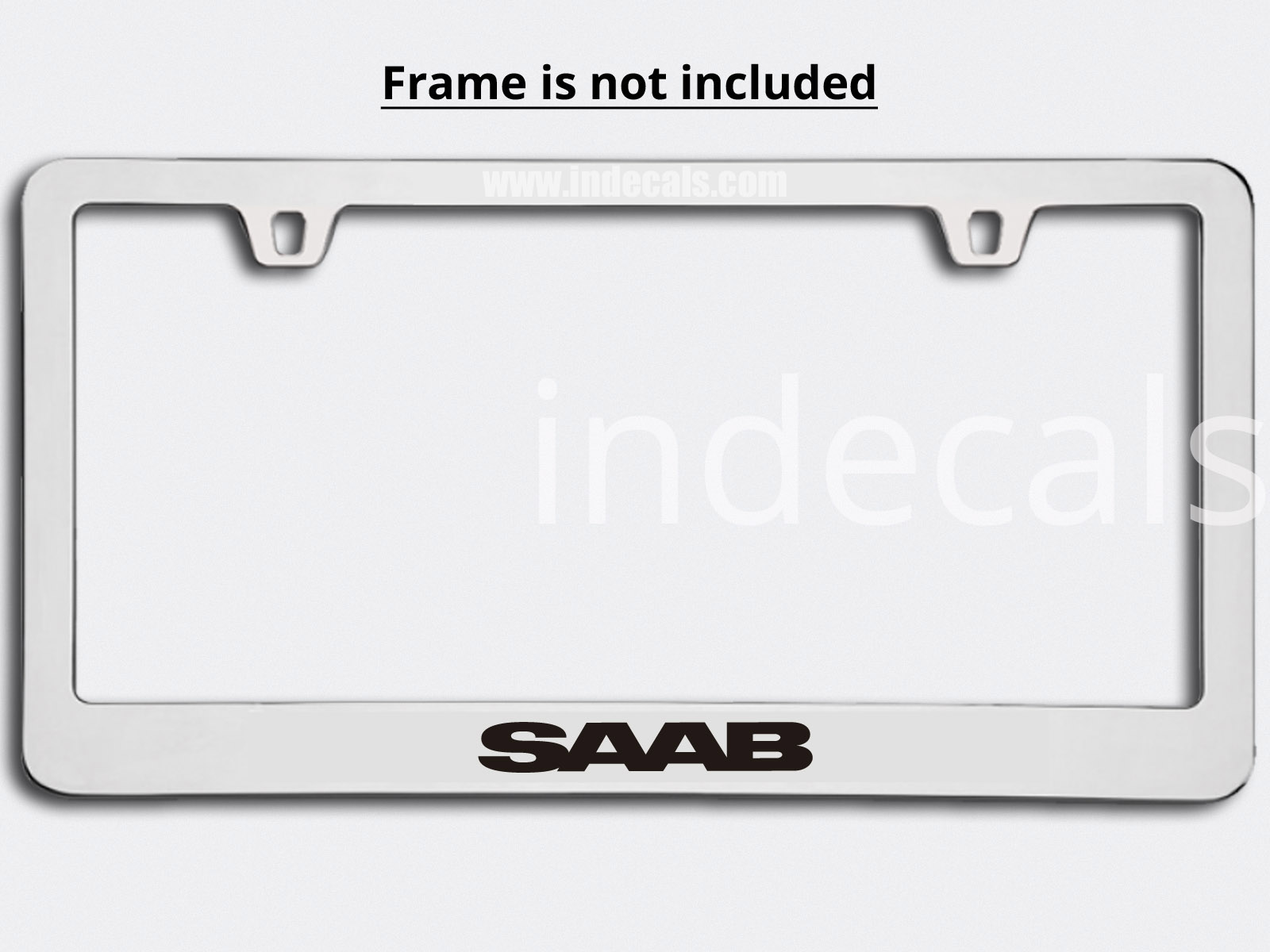 3 x Saab Stickers for Plate Frame - Black