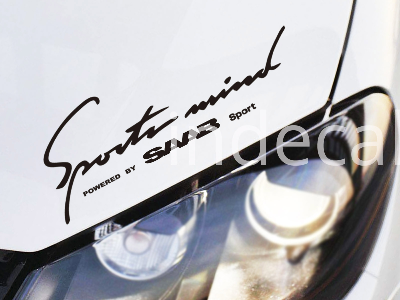 1 x Saab Sports Mind Sticker - Black